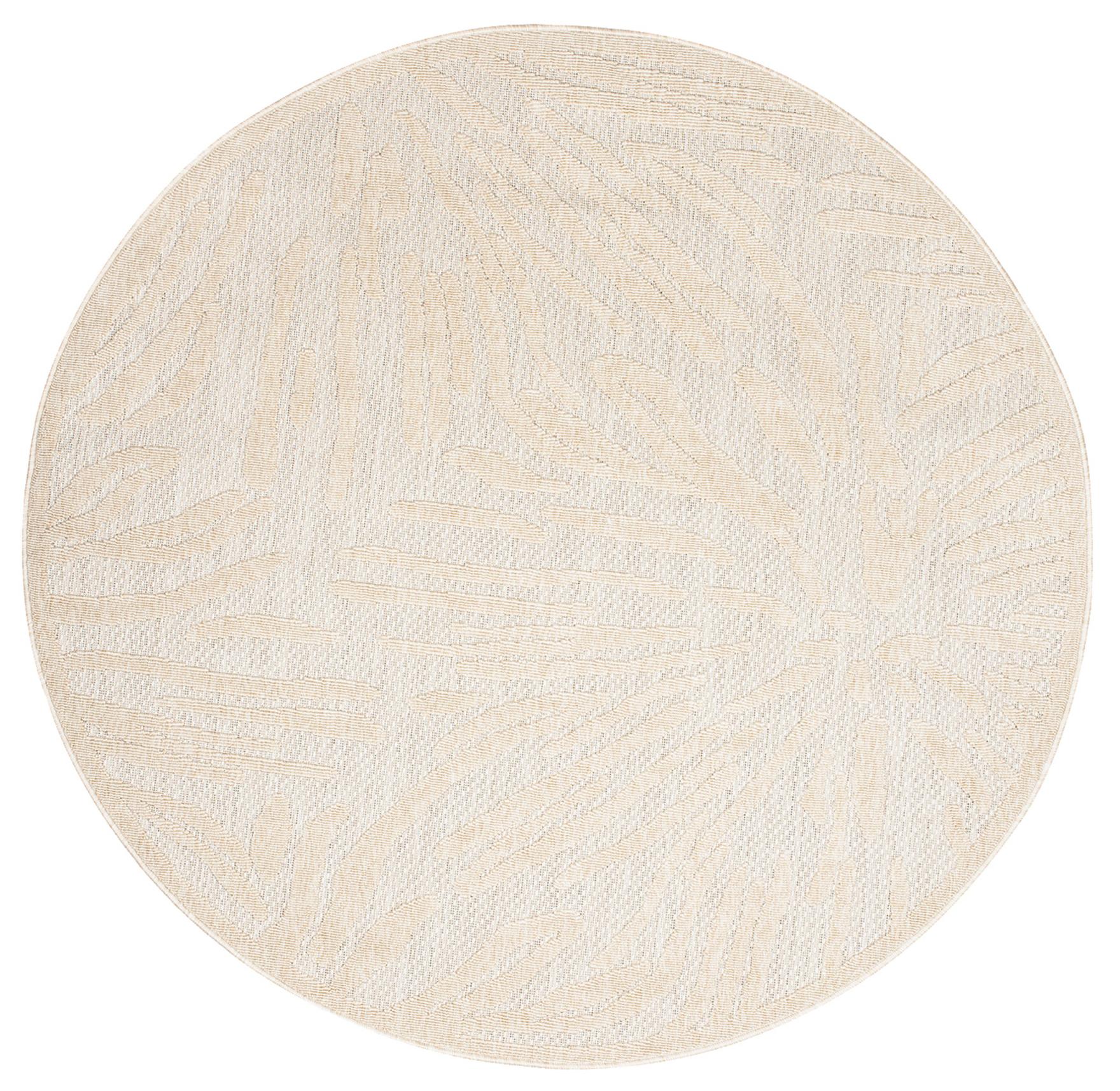 Tappeto per interni/esterni a tessitura piatta Viera Circle Motivo geometrico FG95B CREMA - crema