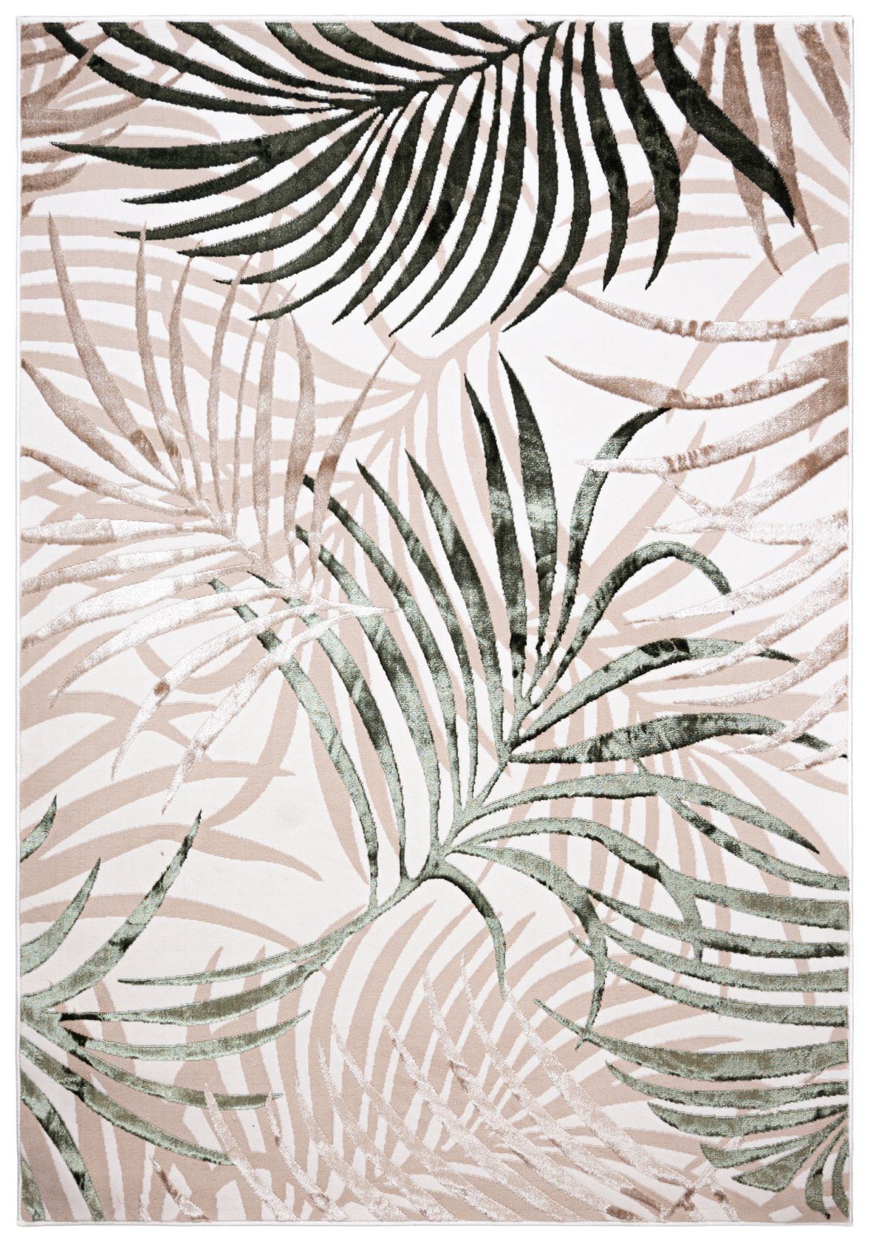 Tappeto moderno Flower Leaves GOLDEN NA44K CREMA - beige, verde