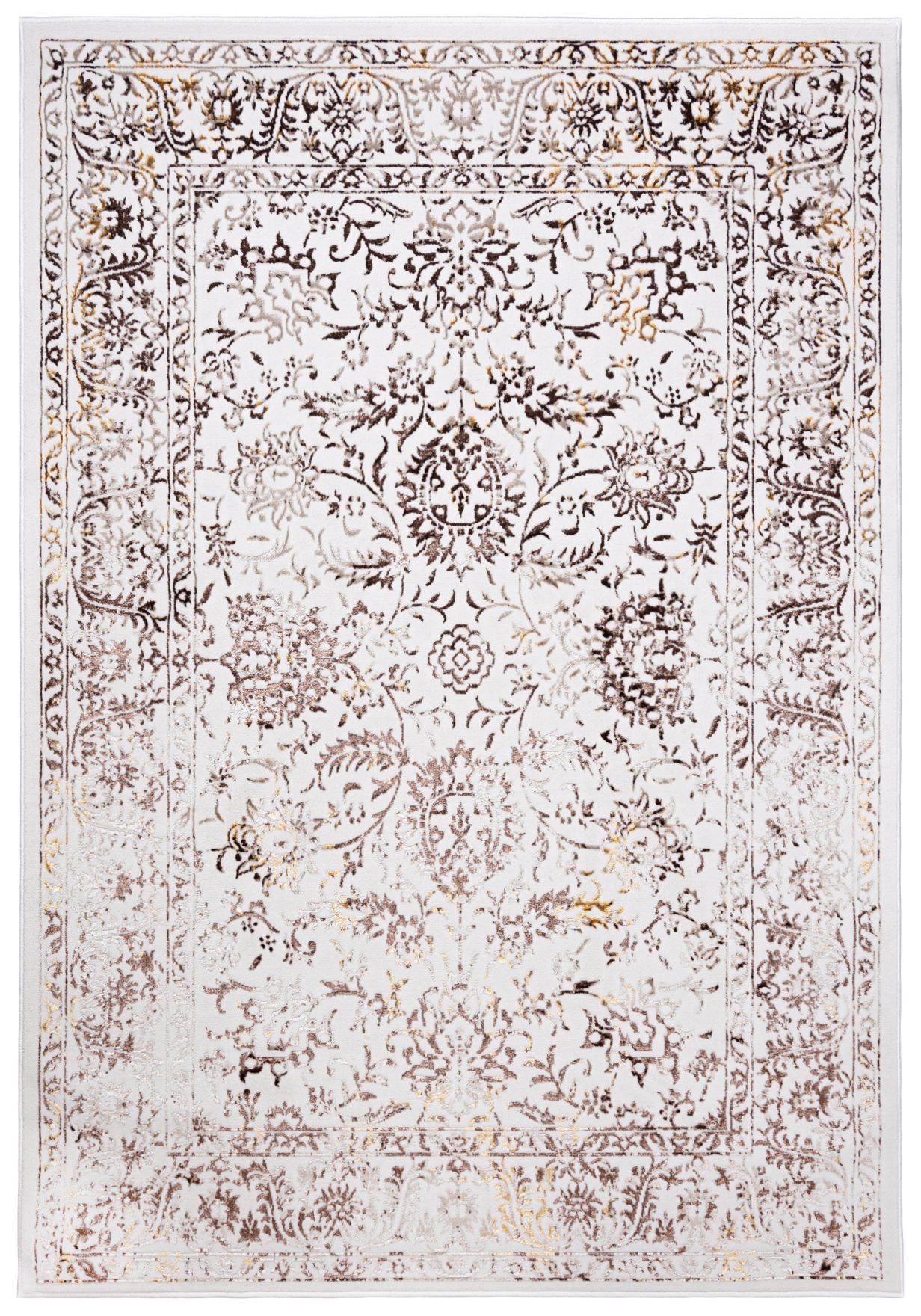Tappeto vintage a fili d'oro assottigliati GOLDEN MZ45J CREMA - beige