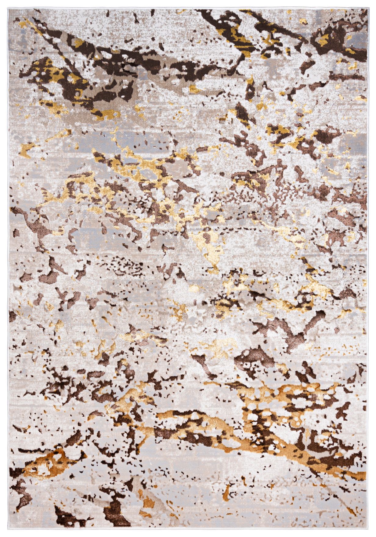 Tappeto moderno astratto in filo d'oro GOLDEN MZ27D CREMA - beige, oro