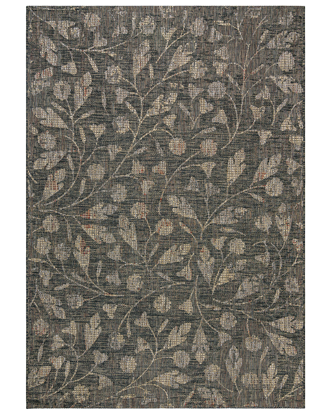 Tappeto da esterno / interno, motivo botanico - Adra Marron - marrone scuro, beige, boho