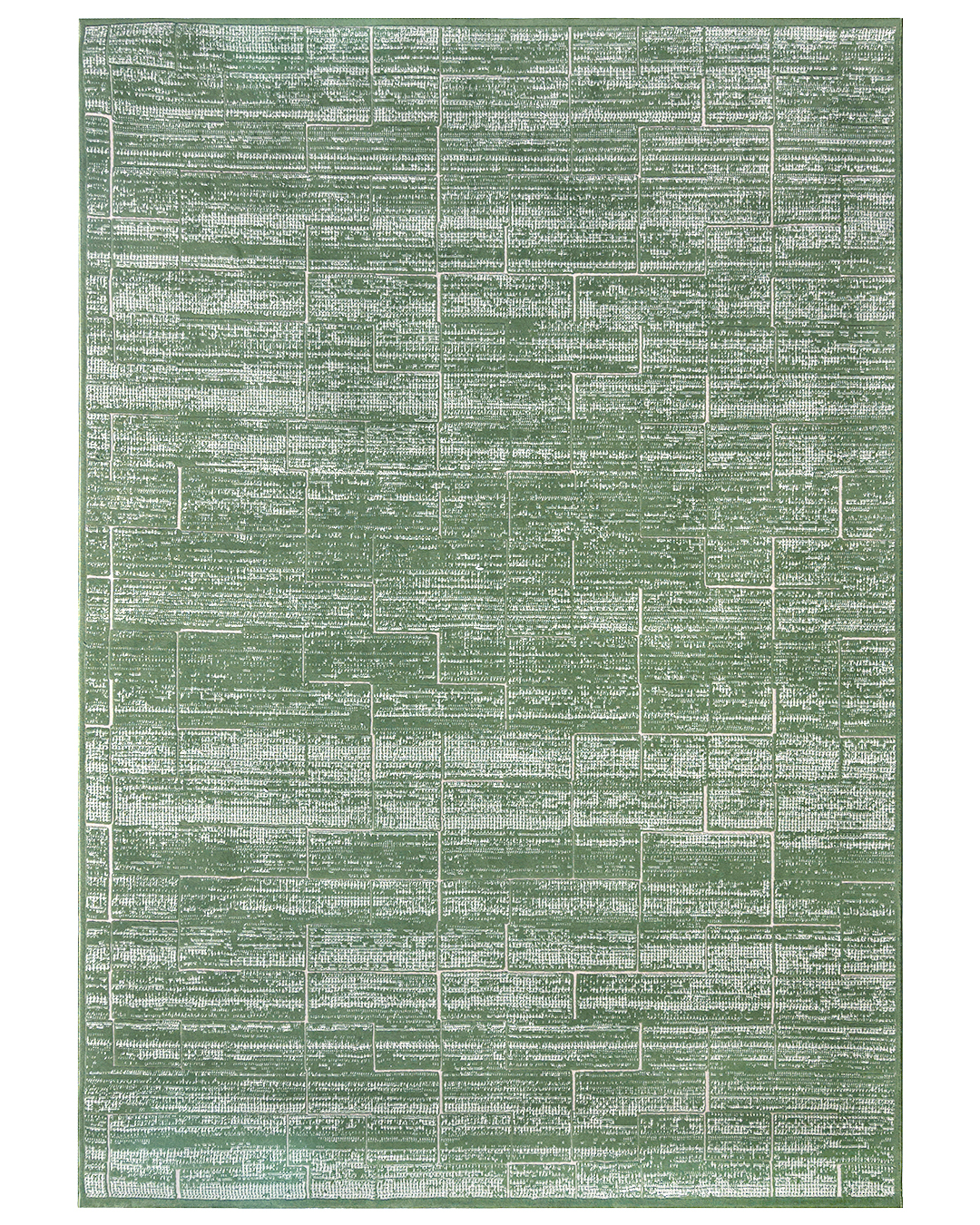 Tappeto Moderno, Astratto - Alin Musgo - verde, crema