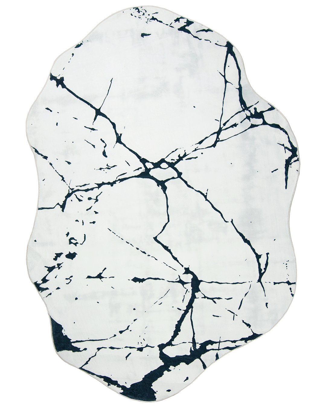 Tappeto moderno irregolare - Arona Finet - bianco, bianco e nero, astratto
