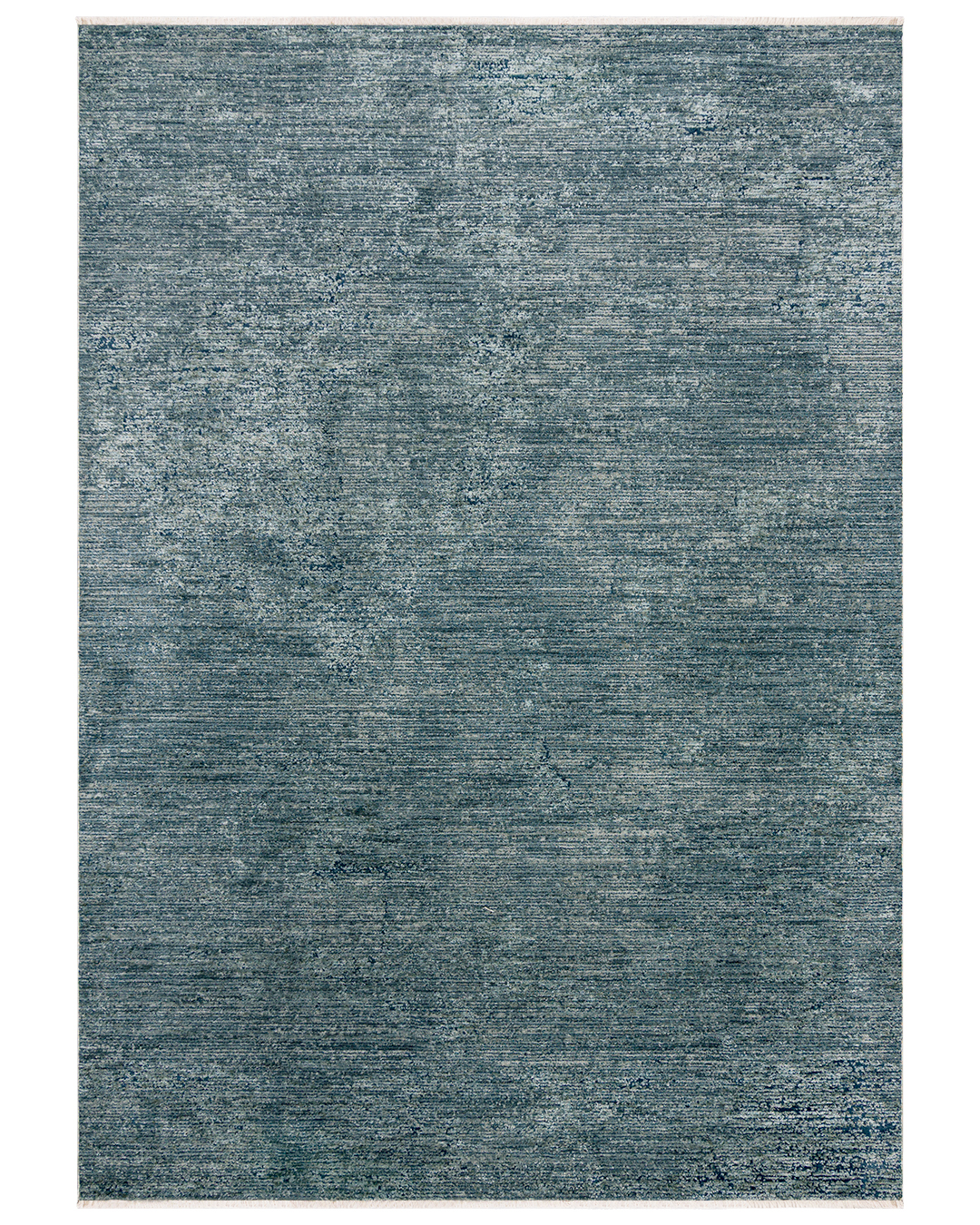 Tappeto moderno astratto con frange - Aspe Bahia - blu