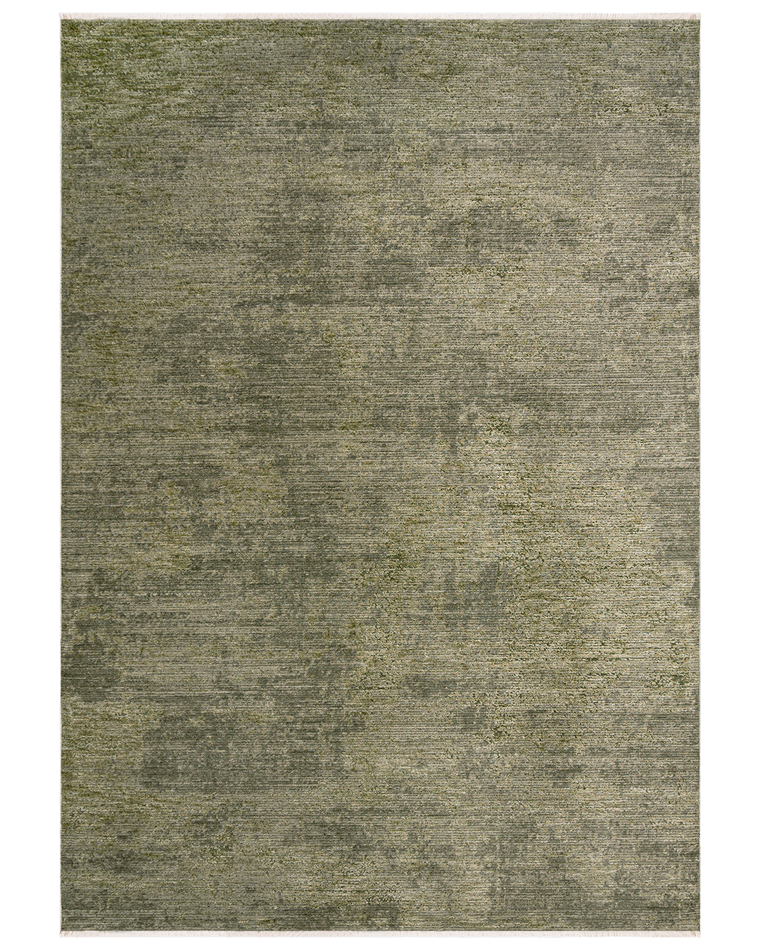 Tappeto moderno astratto con frange - Aspe Esme - verde