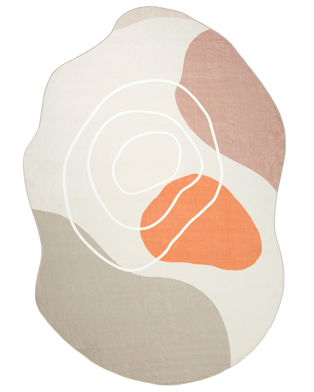 Tappeto Moderno Irregolare - Bova Agolo - beige, arancione, astratto