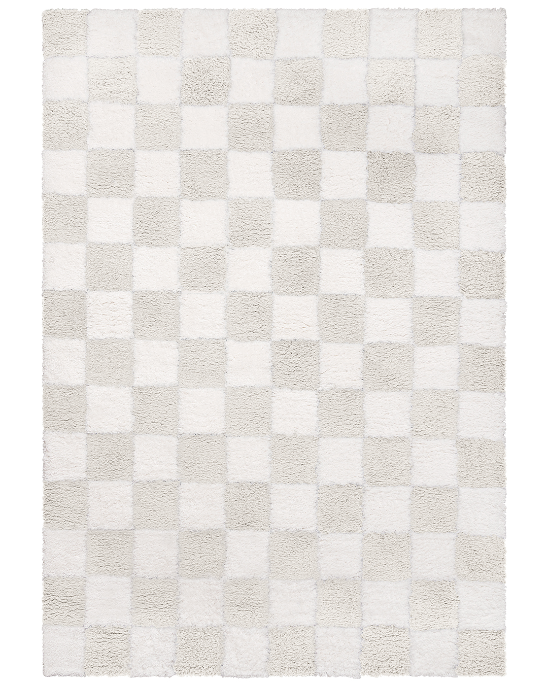 Tappeto shaggy moderno - Chiva Crema - beige, crema, motivo a quadri
