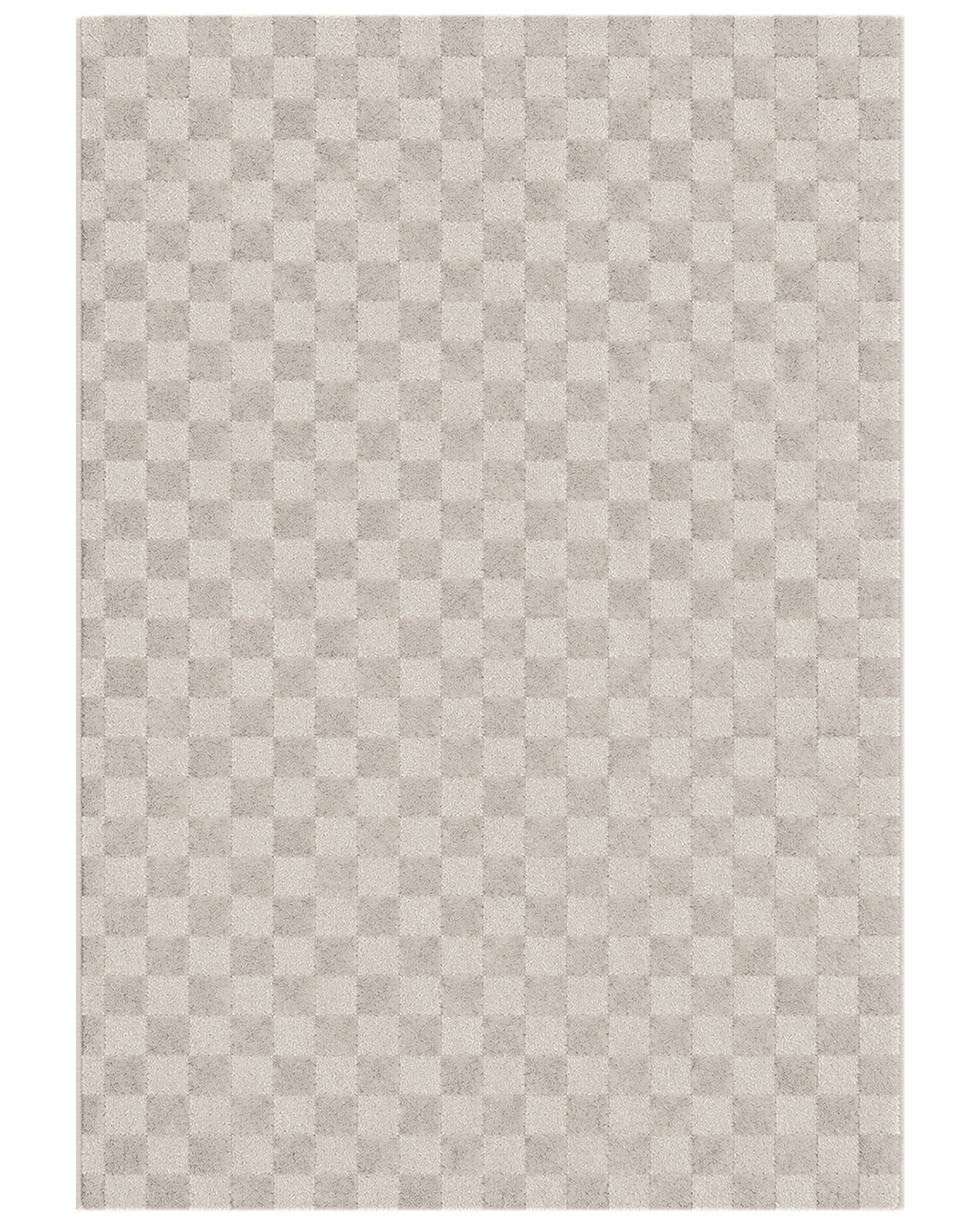 Tappeto moderno geometrico a quadri - Conil Amater - beige, pelo medio