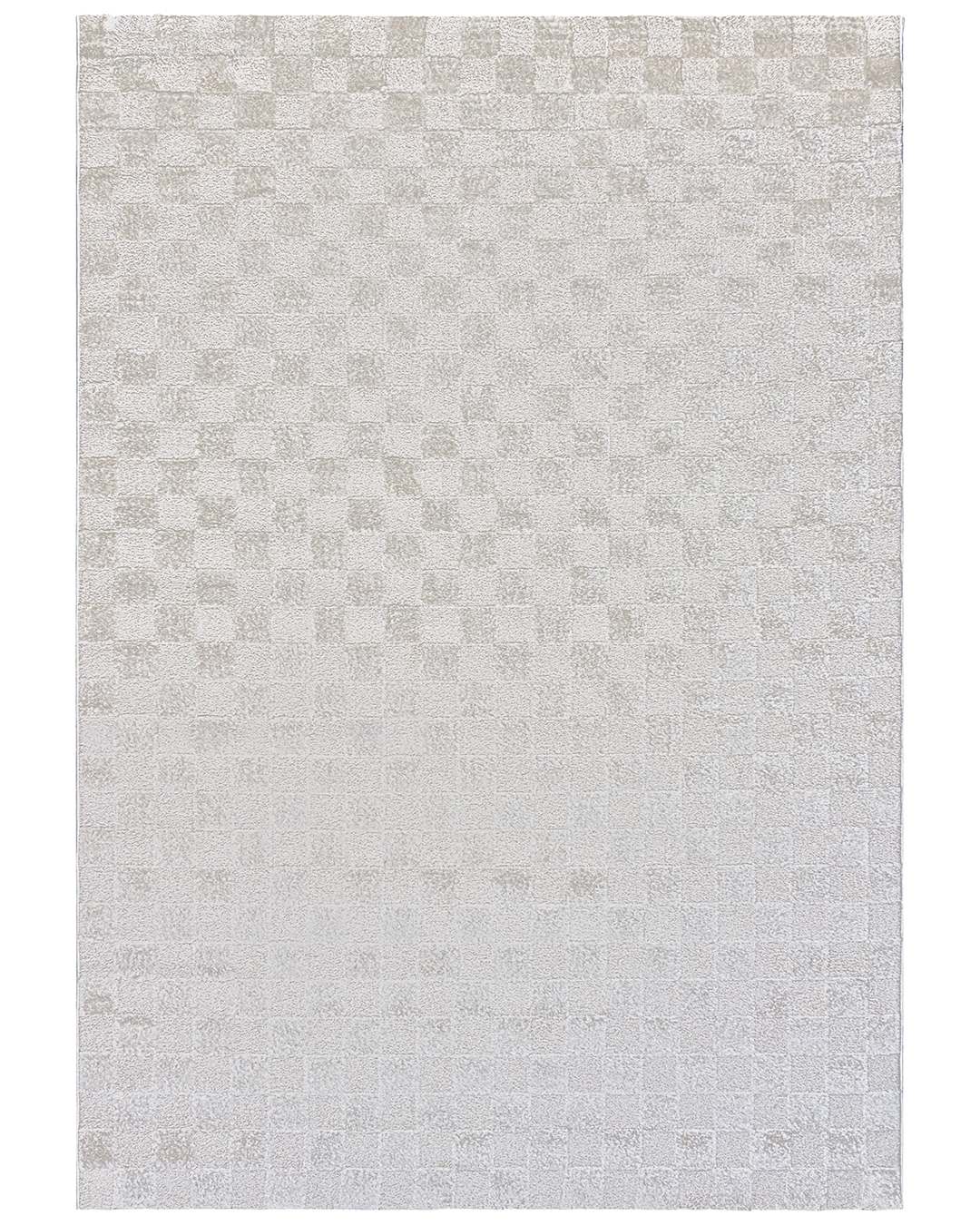 Tappeto moderno geometrico a quadri - Conil Vales - grafite, grigio, pelo medio