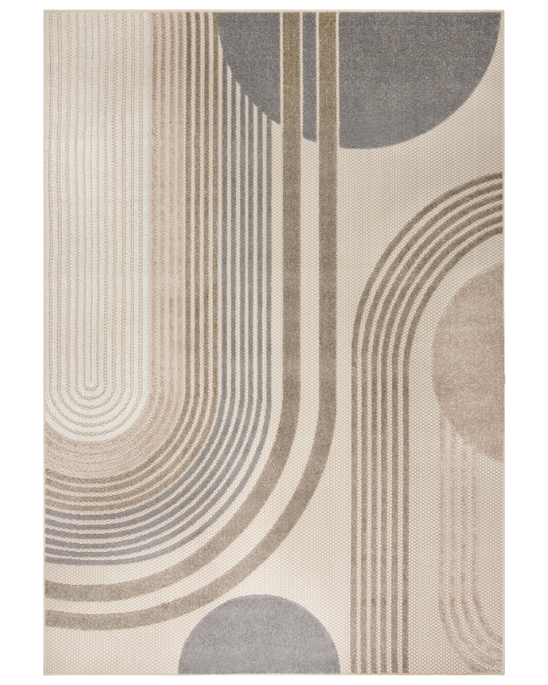 Tappeto da esterno / interno, moderno - Fano Sole - crema, marrone, grigio, impermeabile, per terrazza, balcone