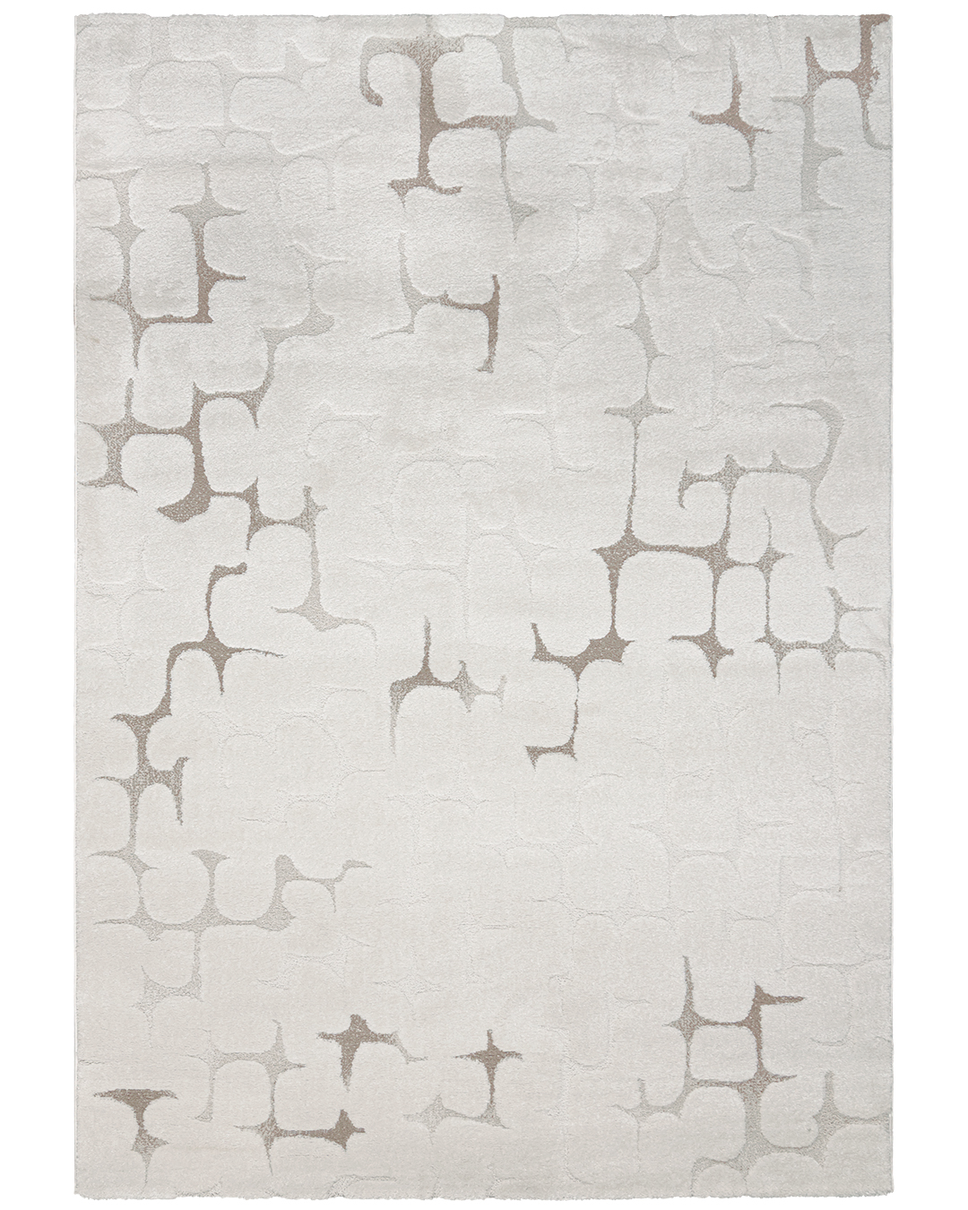 Tappeto moderno astratto - Lasarte Bastet - beige, marrone, pelo medio