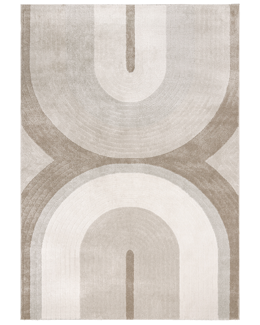 Tappeto moderno astratto - Lasarte Nut - marrone, crema, grigio, pelo medio