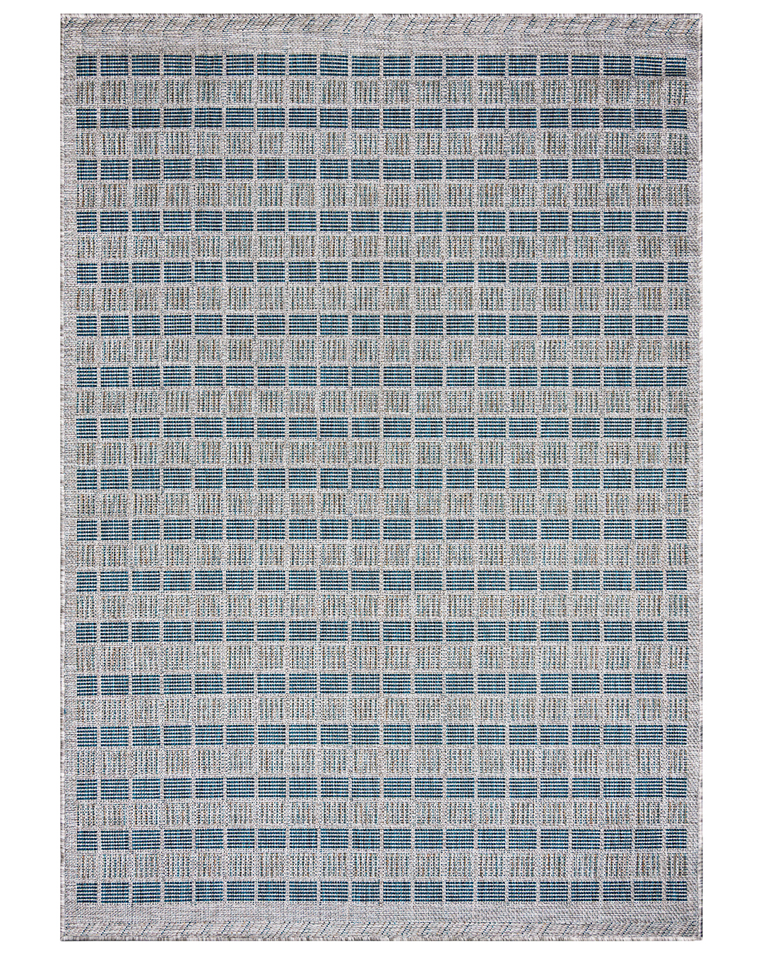 Tappeto moderno geometrico – Totana Niebla – grigio, blu, motivo a quadri