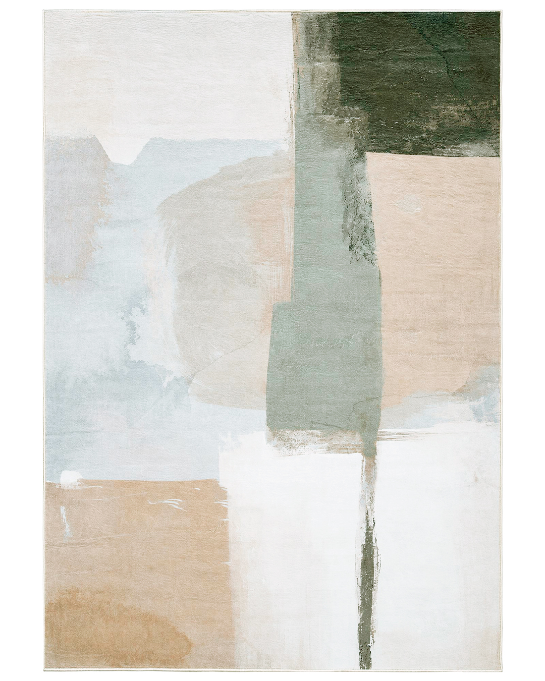 Tappeto geometrico moderno - Vera Caramelo - beige, marrone, blu, grigio