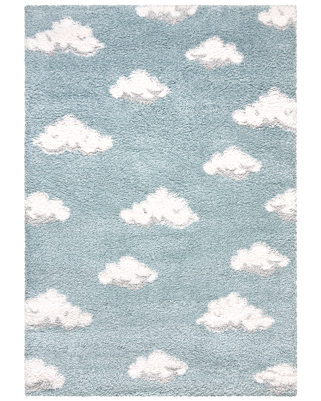 Tappeto shaggy moderno - Vitoria Azul - blu, nuvole