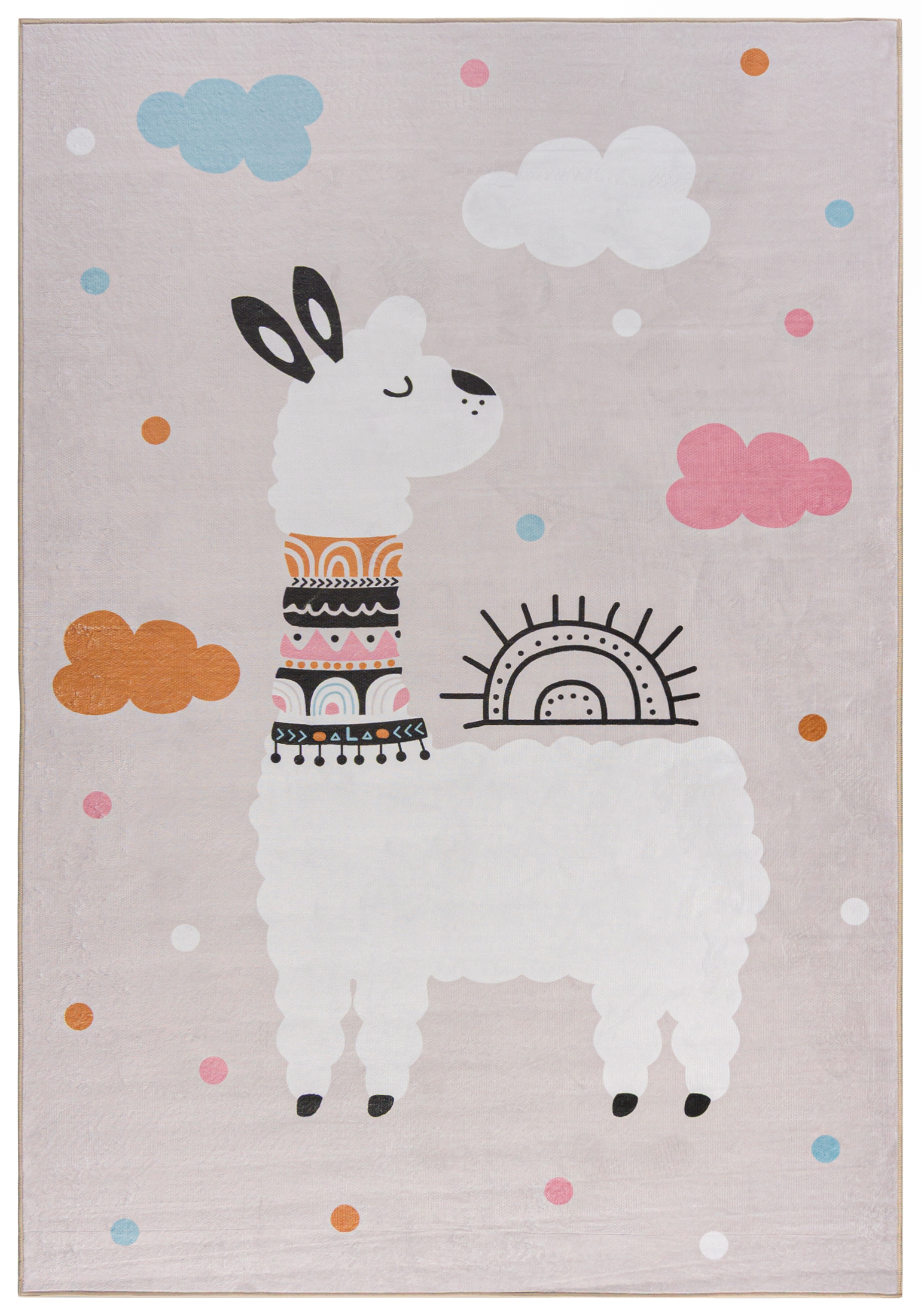 Tappeto per bambini - Bello Lama Bianco - bianco, beige