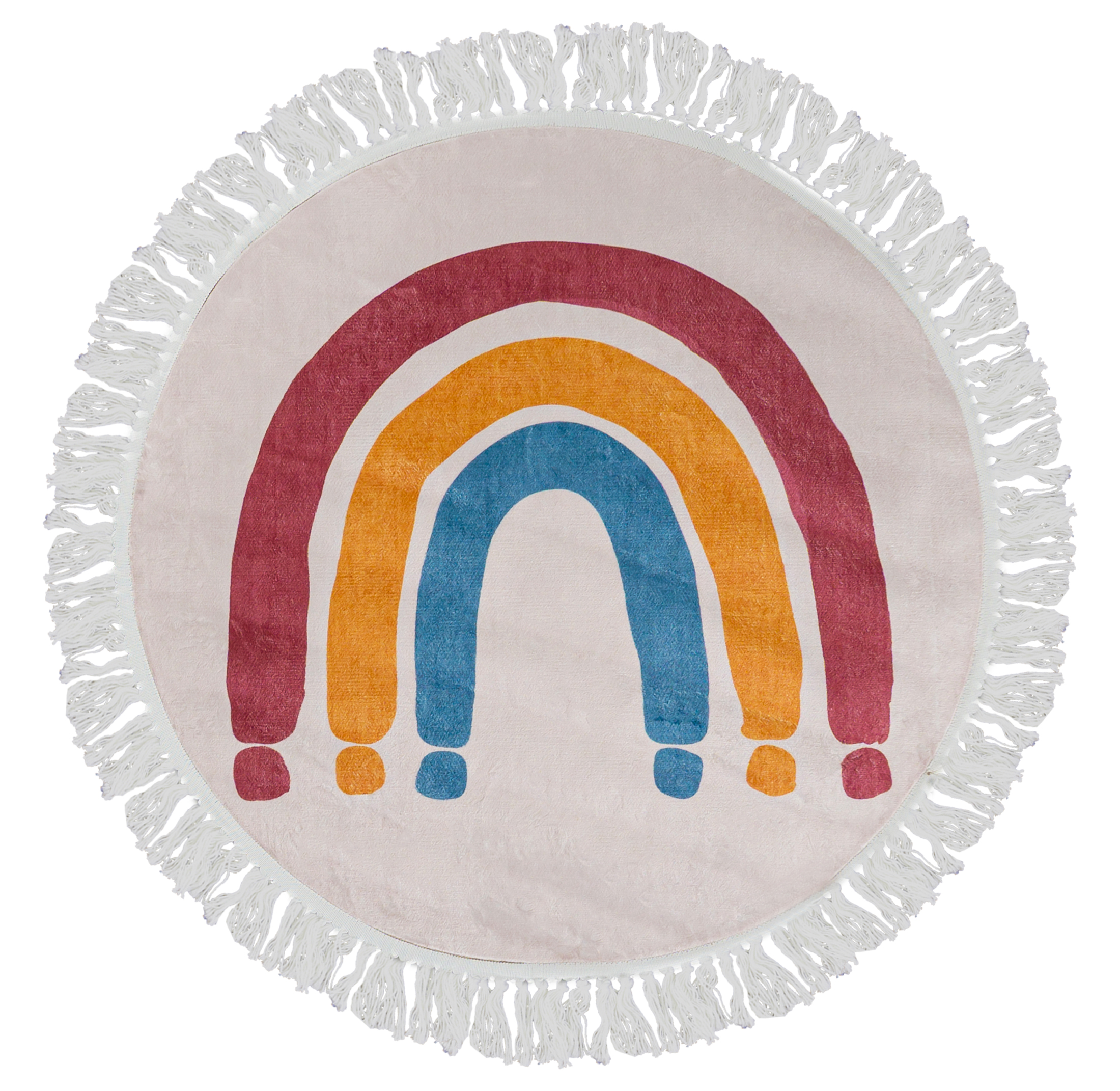 Tappeto per Bambini con Frange - Bello Carino Blu - arcobaleno, colorato