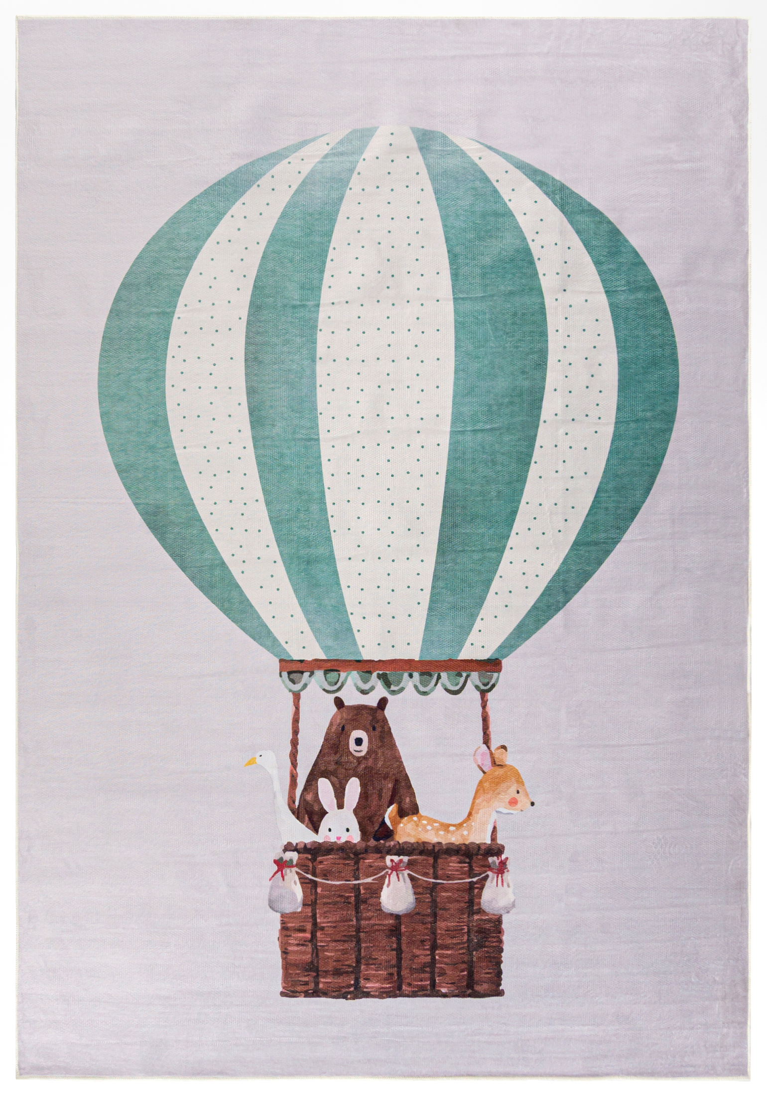 Tappeto per bambini - Bello Vento Verde - palloncino, verde