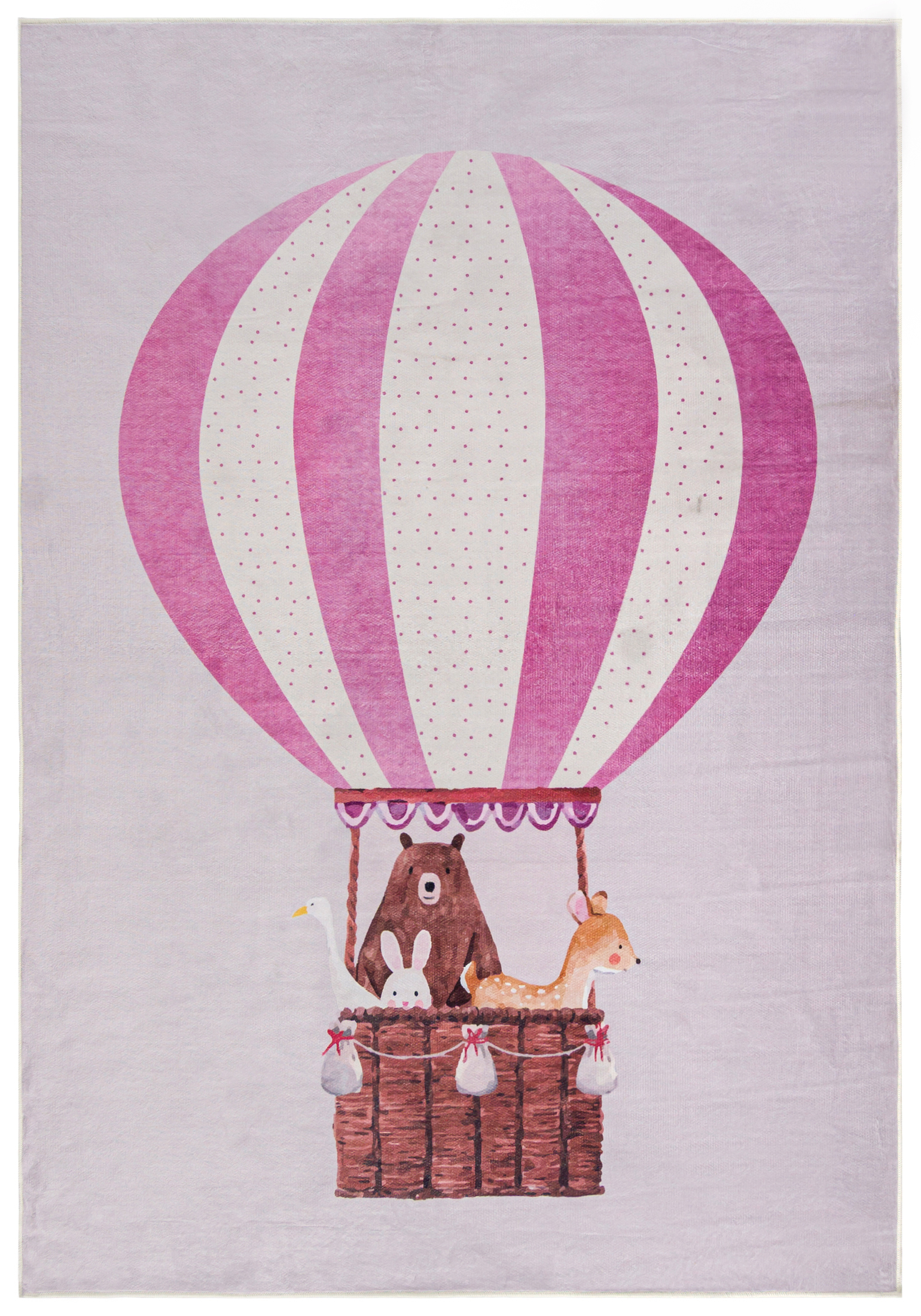 Tappeto per bambini - Bello Vento Rosa - palloncino, rosso