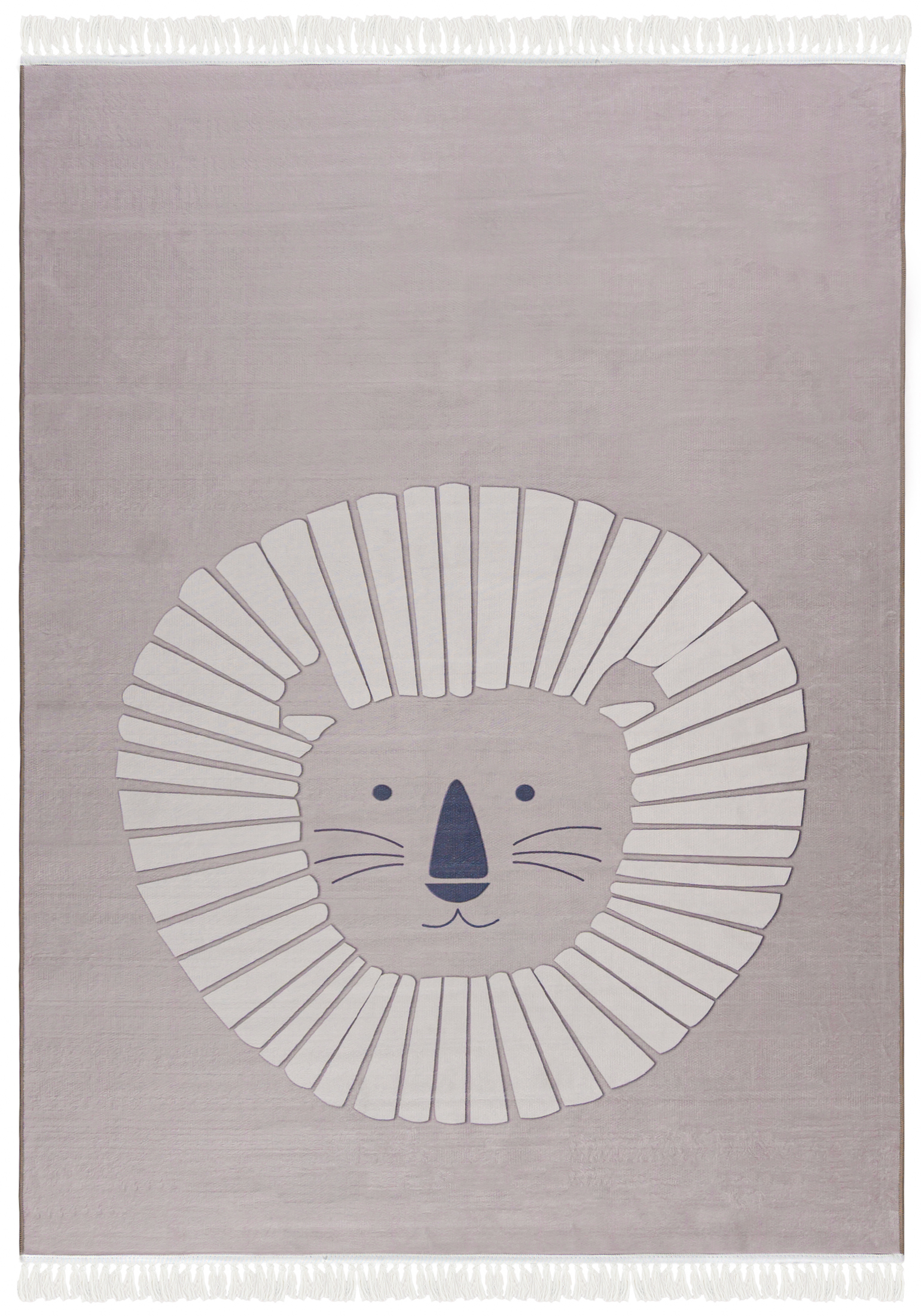 Tappeto per Bambini con Frange - Bello Leone beige - leone, beige