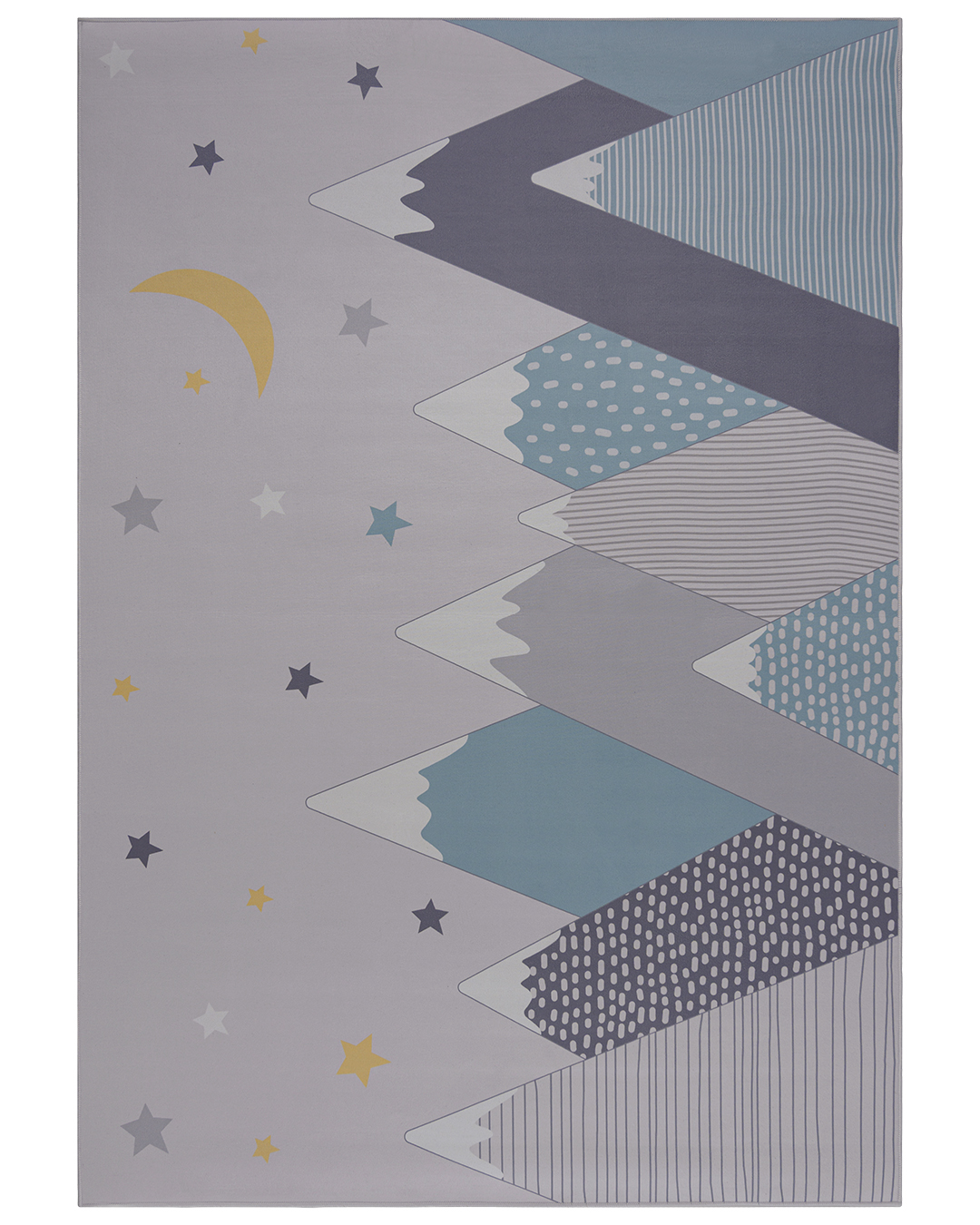 Tappeto per bambini / ragazzi – Bambini Picco – montagne, blu, grigio