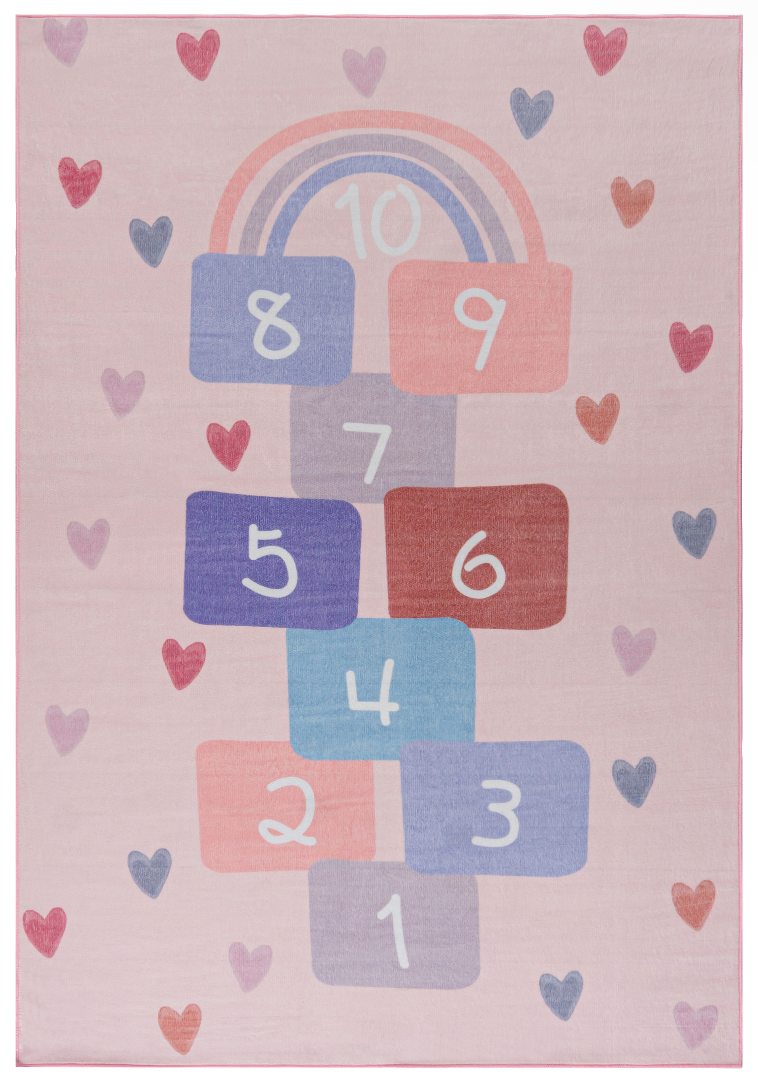 Tappeto per bambini - Bello Salto Rosa - aule, rosa