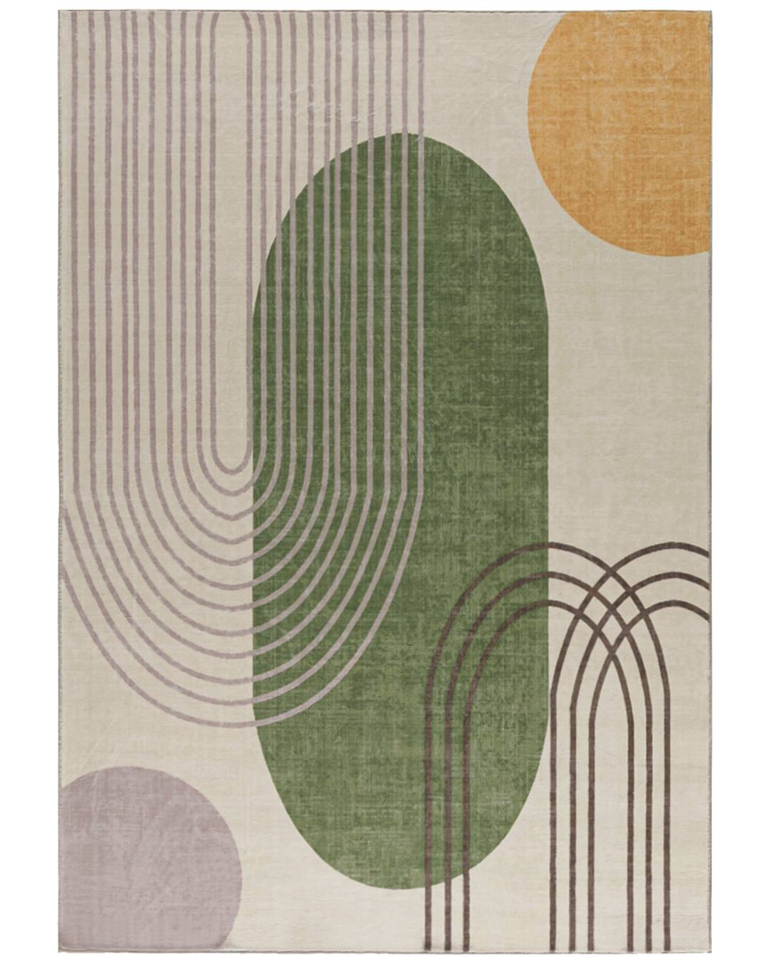 Tappeto geometrico moderno - Modica Arco - beige, verde