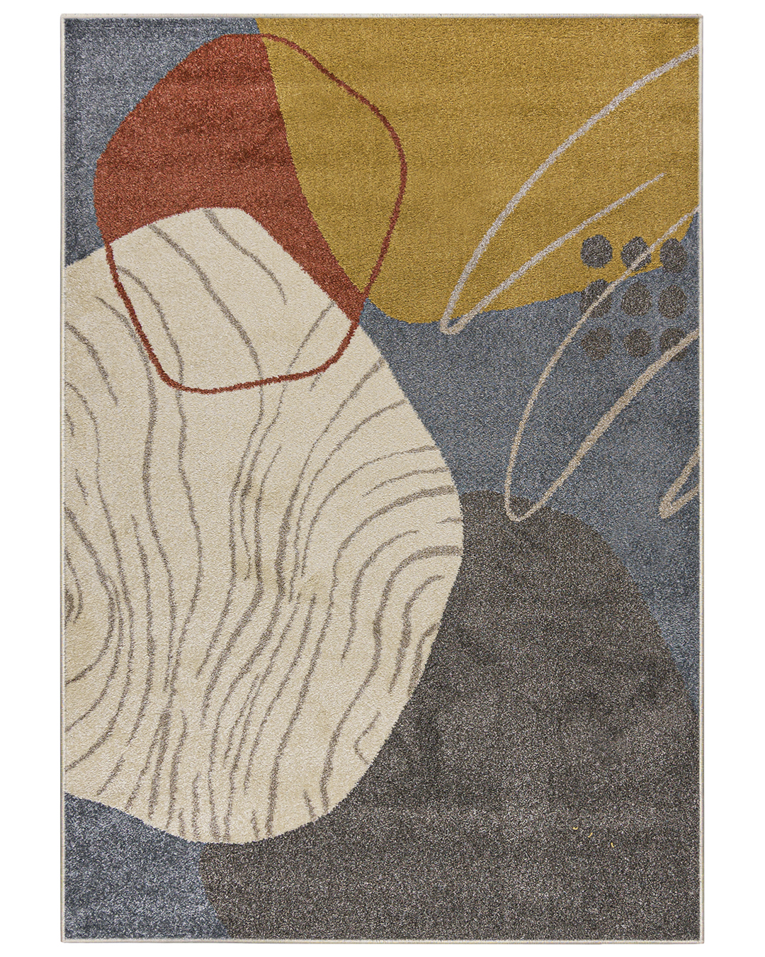 Tappeto moderno - Lucy NP32D - crema, grigio, giallo