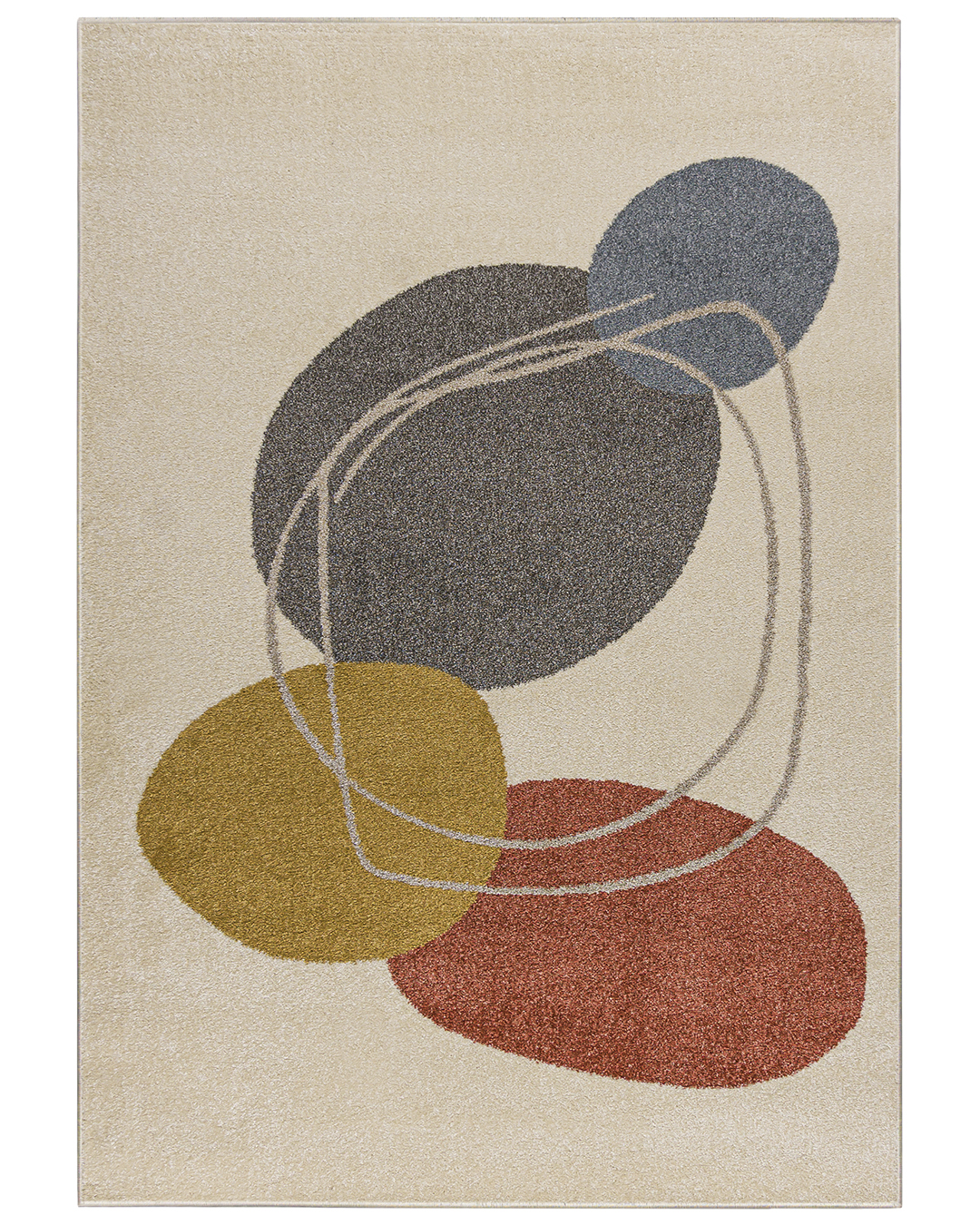 Tappeto moderno - Lucy NP34C - crema, grigio, giallo