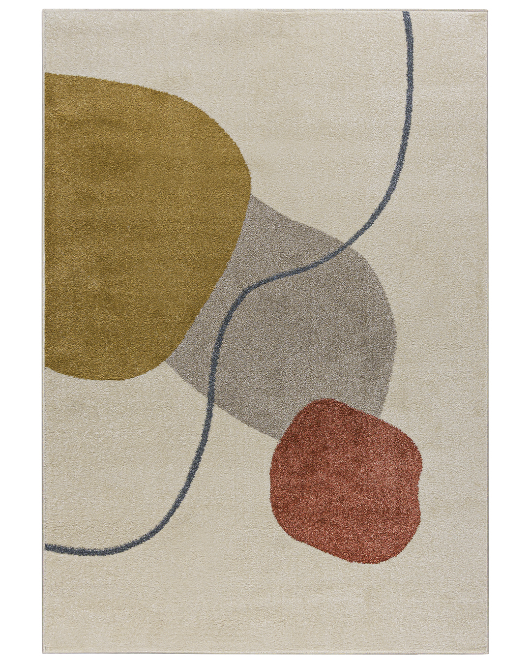 Tappeto moderno - Lucy NP24F - crema, grigio, giallo, rosso