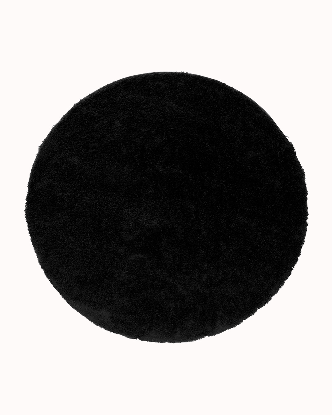 Tappeto moderno Shaggy rotondo - Unito Nero - nero, monocolore