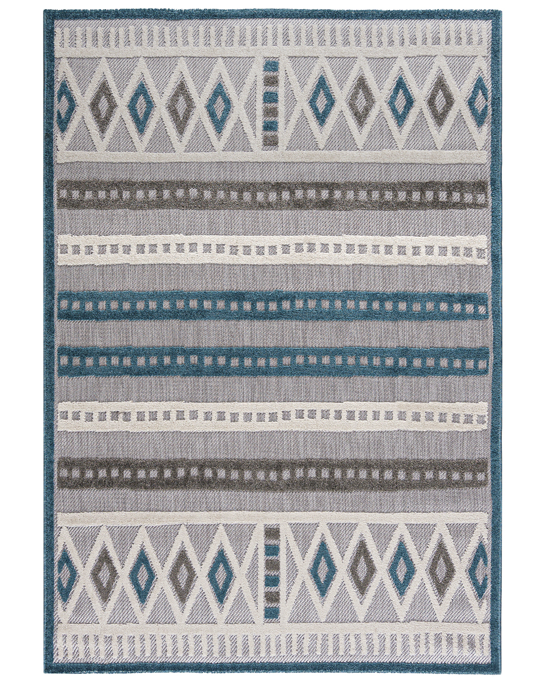 Tappeto da esterno / interno - Verbania Blu - blu, grigio, impermeabile