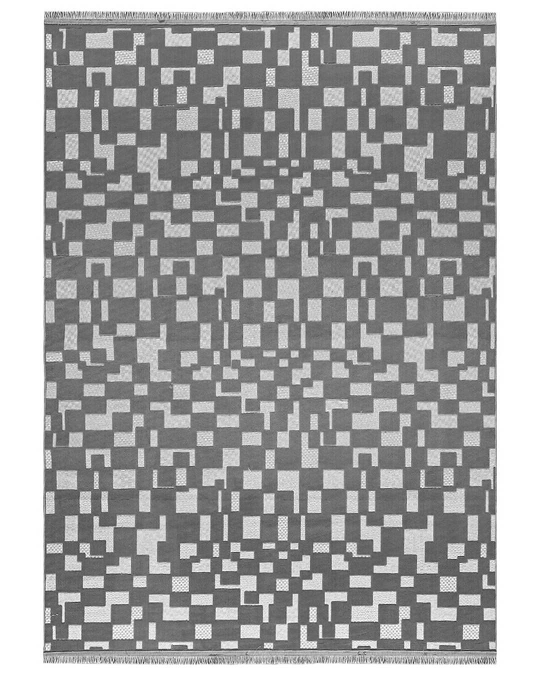 Tappeto Moderno con Frange - Sora Volo Grafite - grigio, grafite
