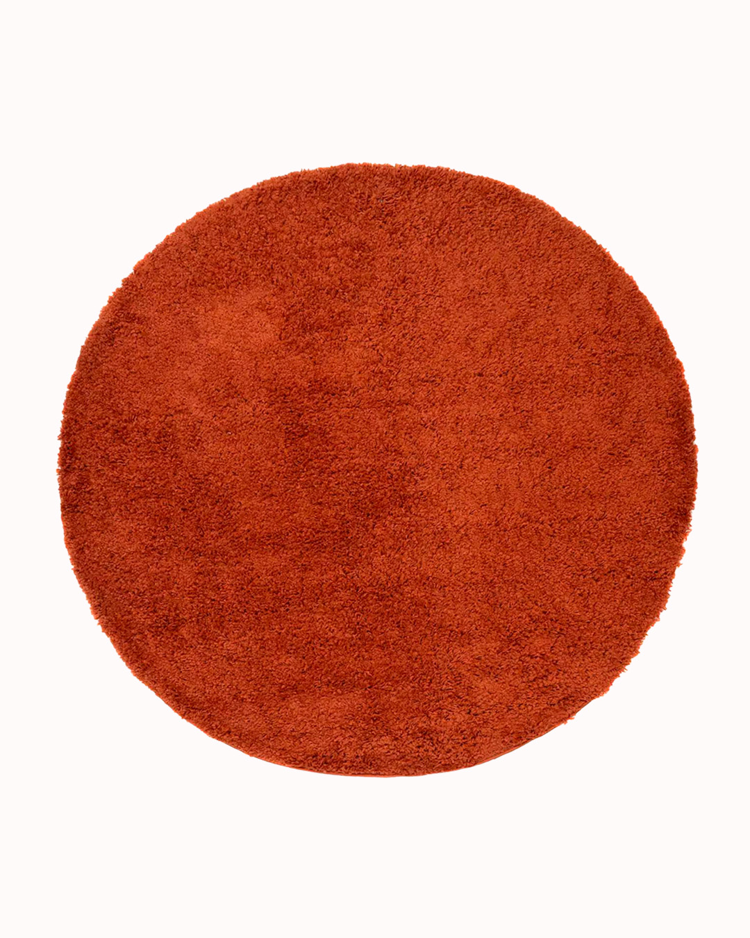 Tappeto moderno Shaggy rotondo - Unito terracotta - rosso, monocolore