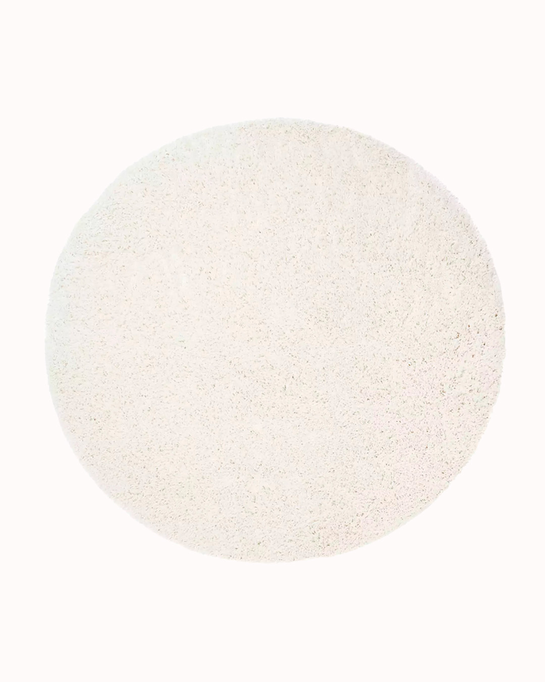 Tappeto moderno Shaggy rotondo - Unito Crema - crema, ecru, monocolore