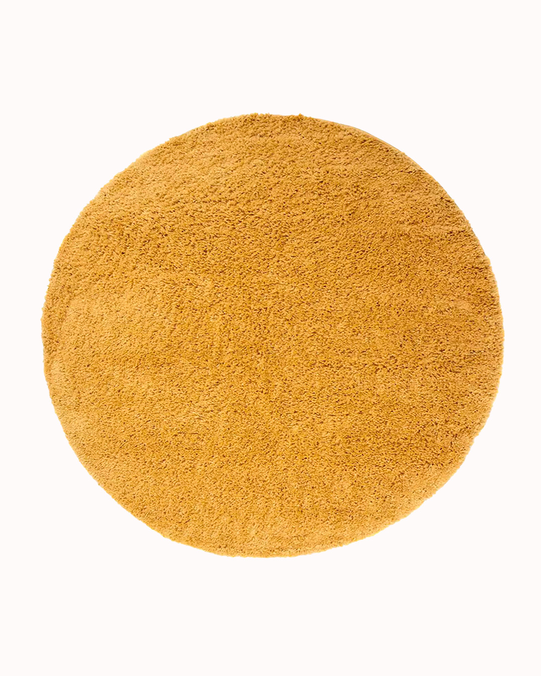 Tappeto moderno Shaggy rotondo - Unito Giallo - giallo, senape, monocolore