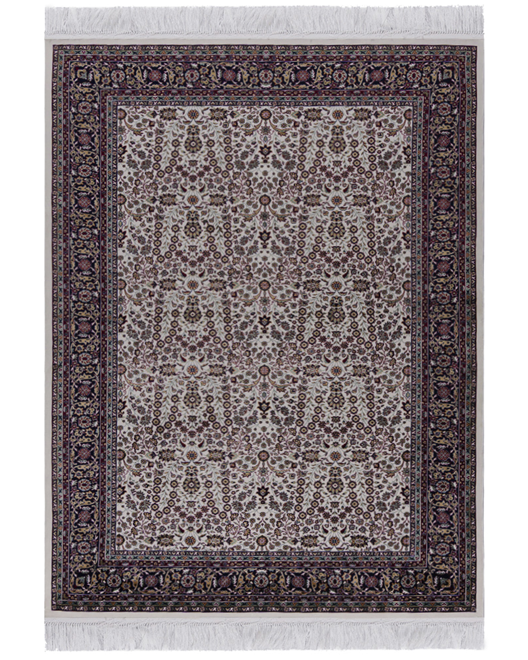 Tappeto Tradizionale con Frange - Castello beige - beige, rosa