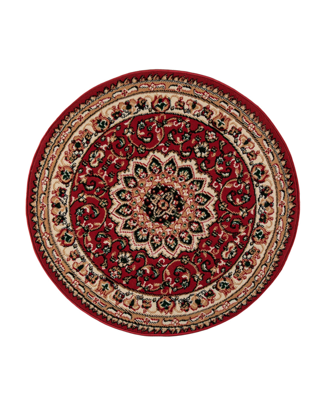Tappeto Rotondo Tradizionale – Atlas F740A – rosso, beige