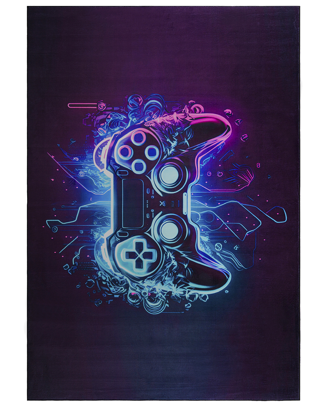 Tappeto gaming per ragazzi – Gara Lesto – nero, blu, colorato