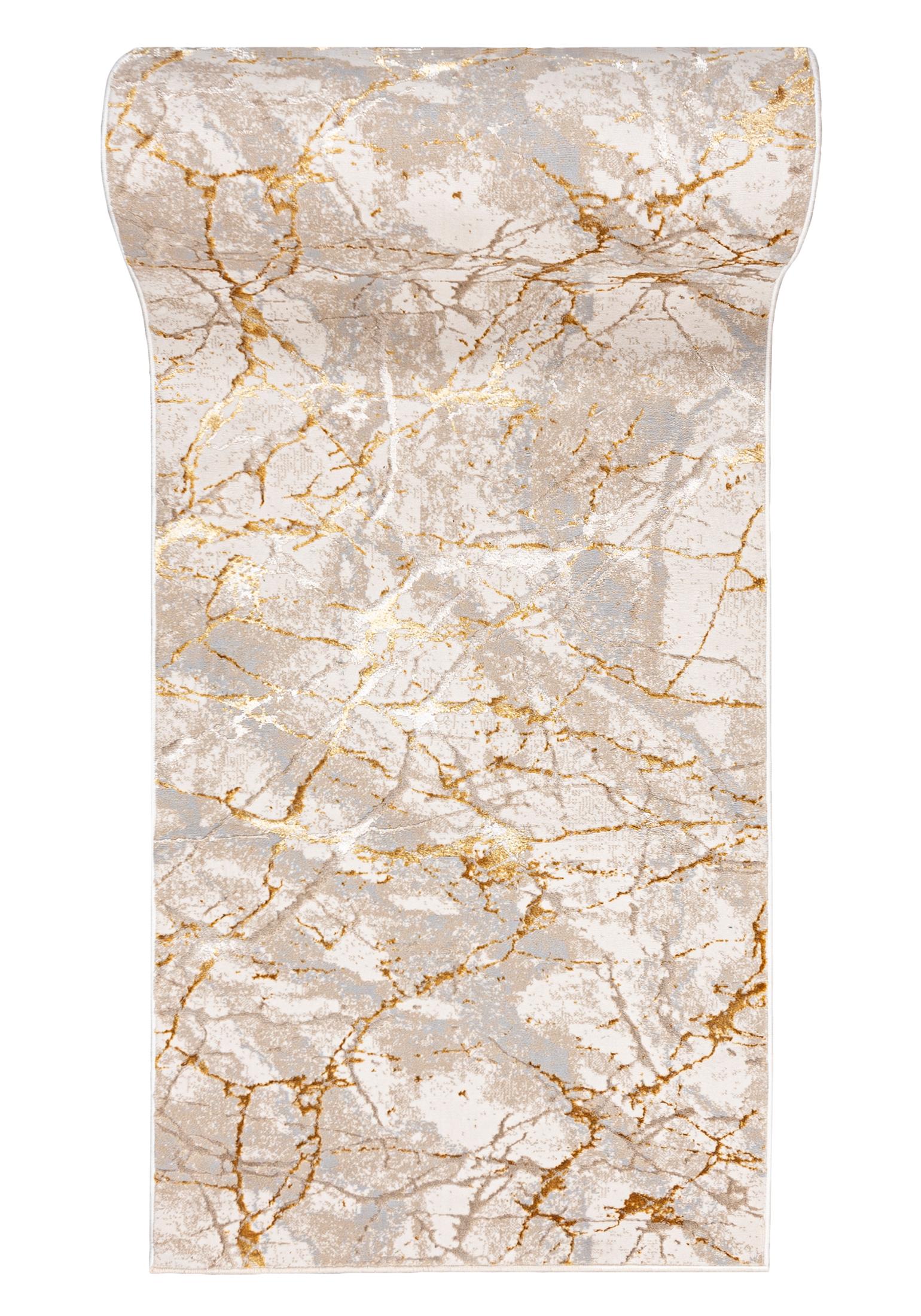 Tappeto corridoio in stile moderno GOLDEN MZ34B crema - glamour, beige, crema