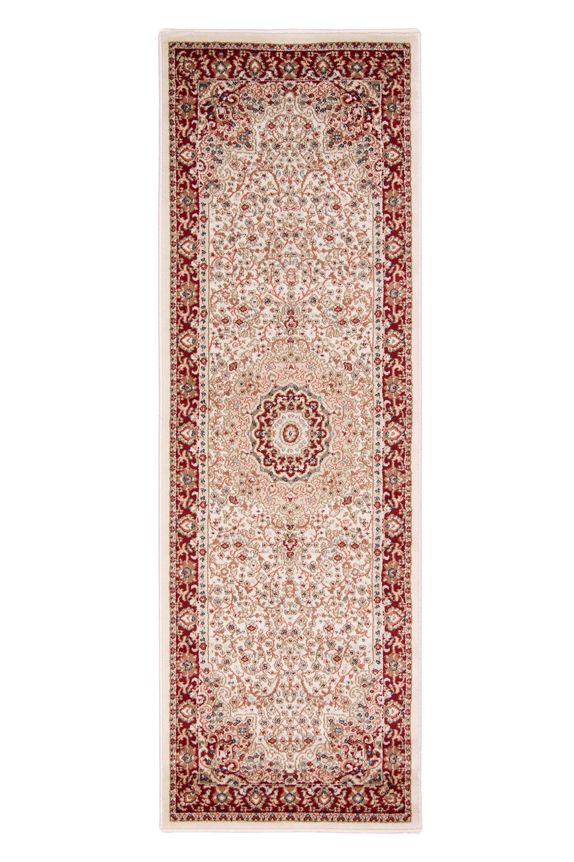 Fazzoletto Ornamento tradizionale NEMRUT 8582T BIANCO rosso con crema