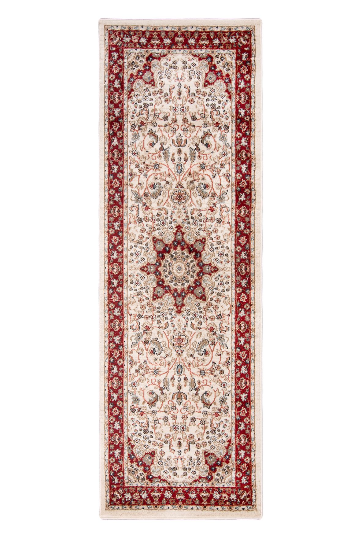 Fazzoletto Ornamento tradizionale NEMRUT 9473A BIANCO rosso con crema