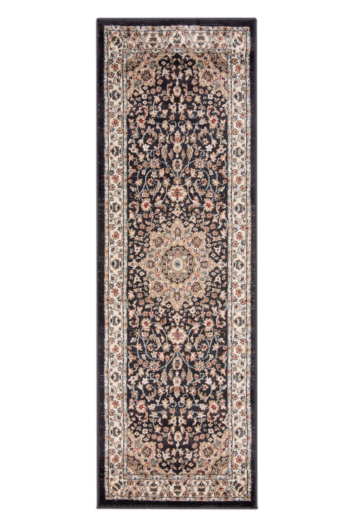Fazzoletto Ornamento tradizionale NEMRUT 9473B ANTRACITE nero con beige