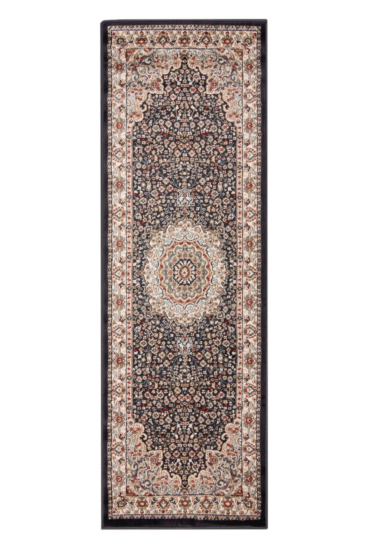 Fazzoletto Ornamento tradizionale NEMRUT 8582A ANTRACITE nero e beige