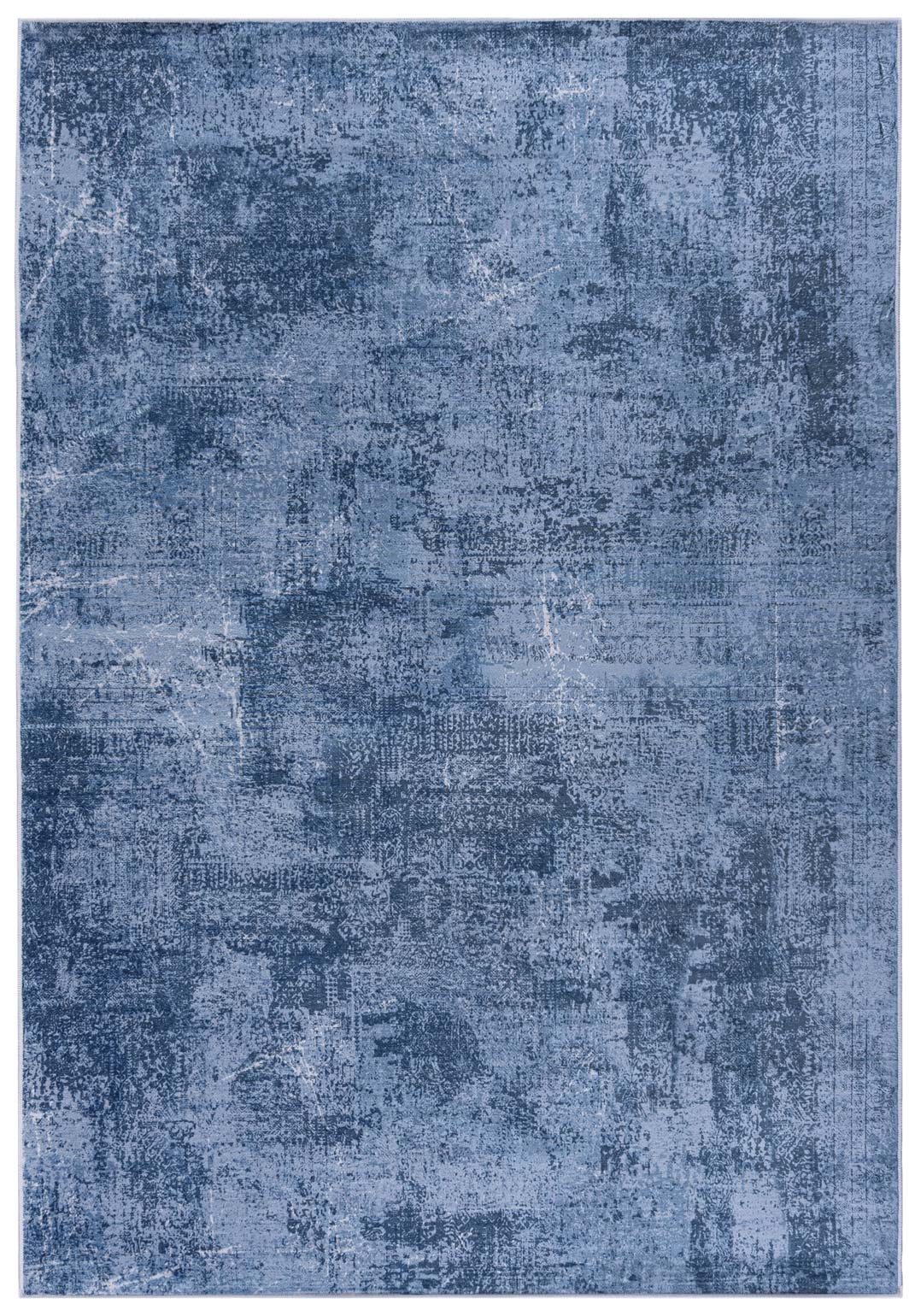 Tappeto moderno HUDSON tinta unita blu - monocolore, blu