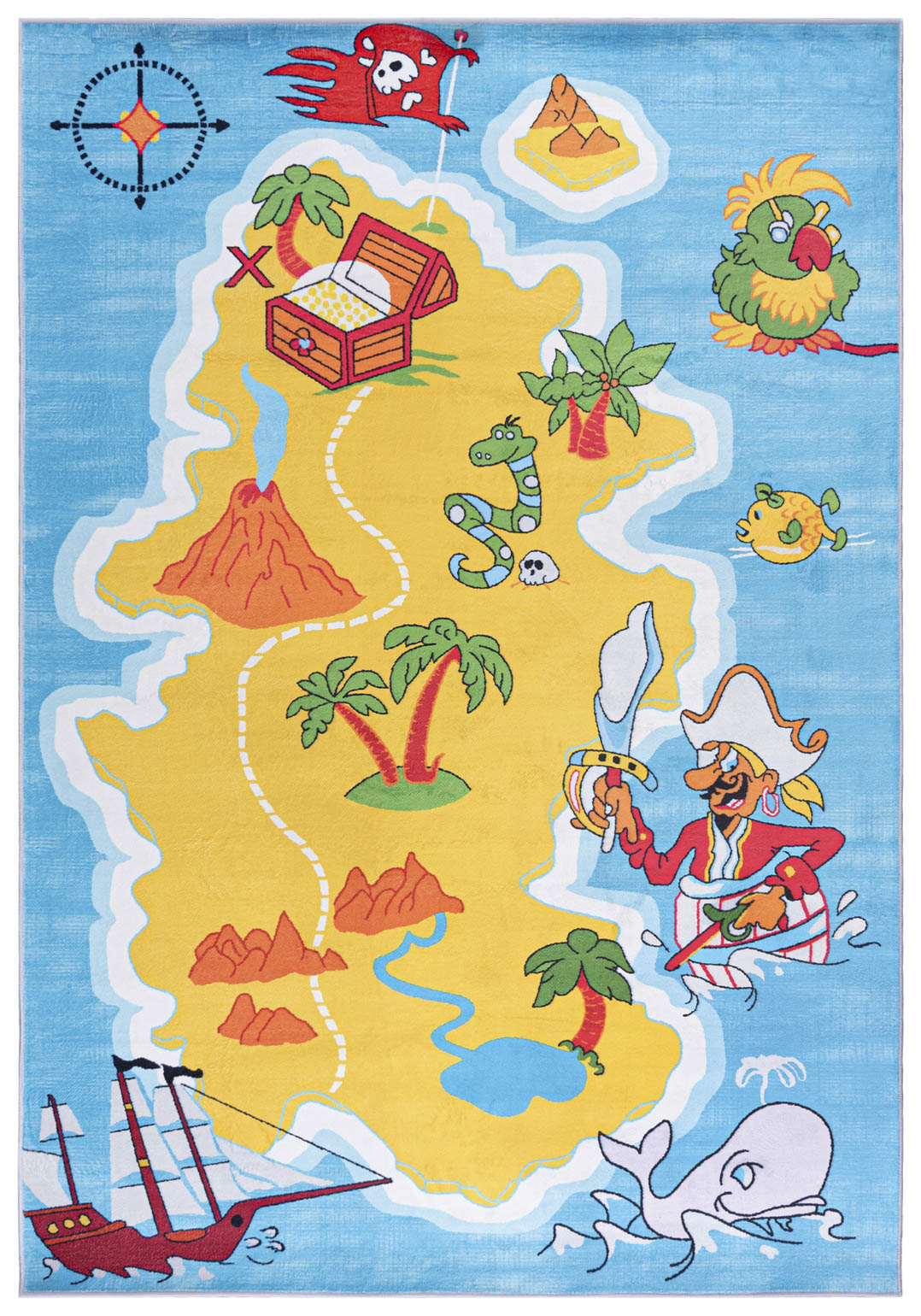 Tappeto stampato per bambini CP_580 Island
