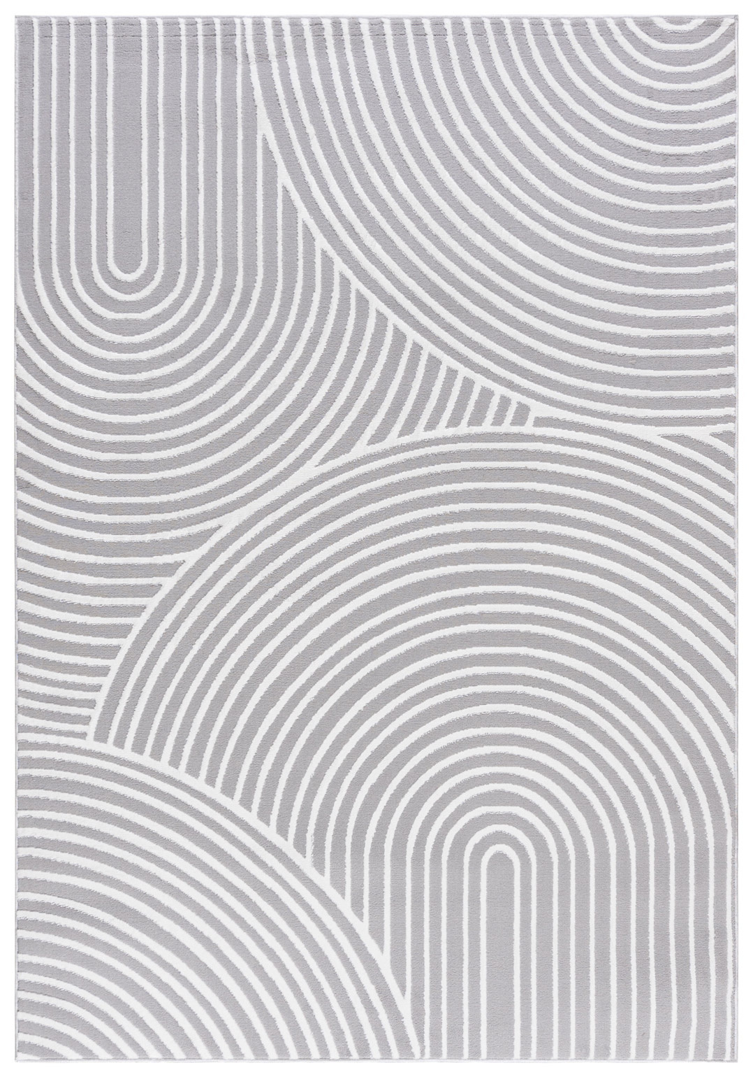 Tappeto moderno grigio, bianco con archi geometrici NG89A ELLEN