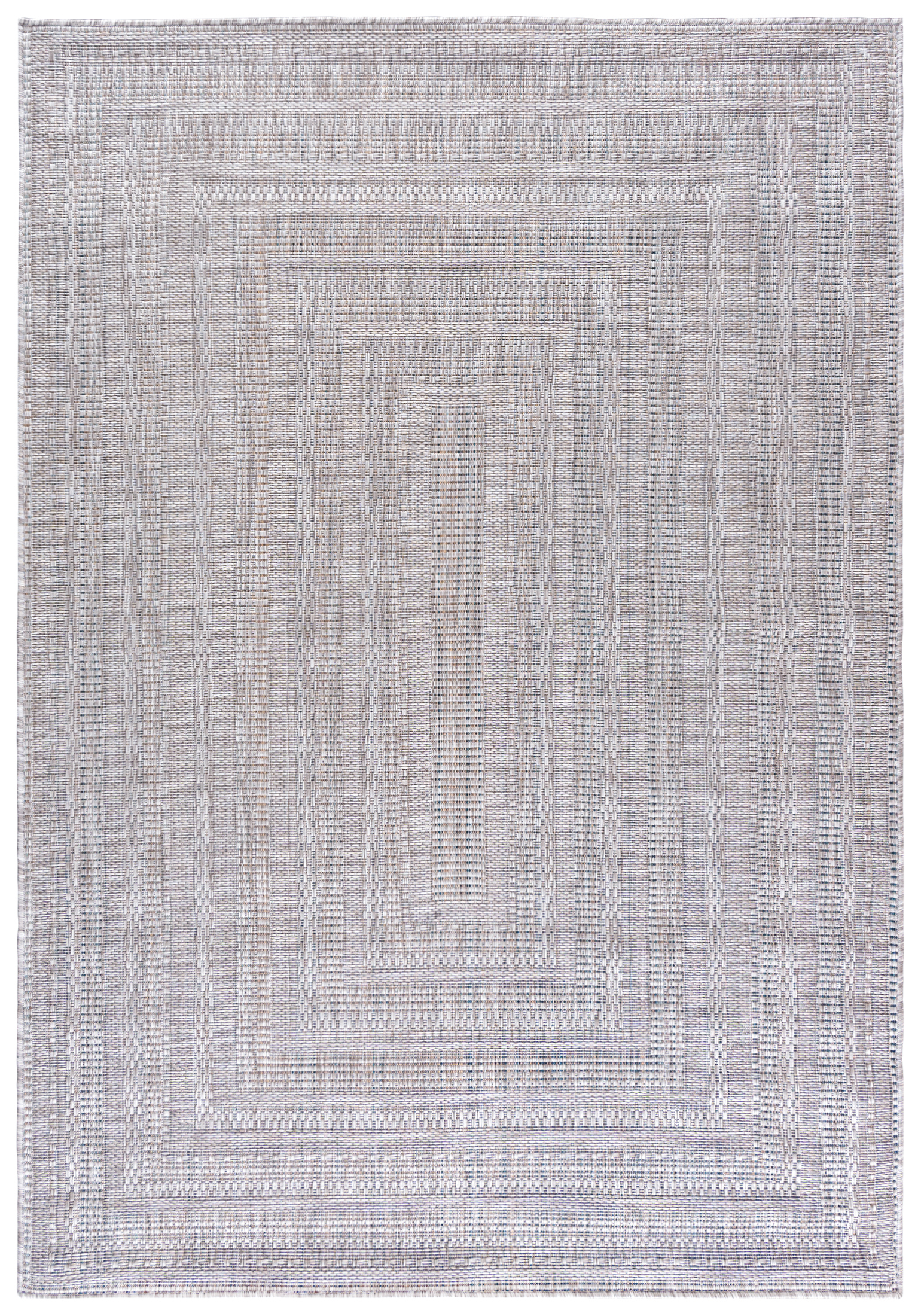 MELISSA KM24B Tappeto a righe per interni/esterni - moderno, monocolore, grafite, grigio