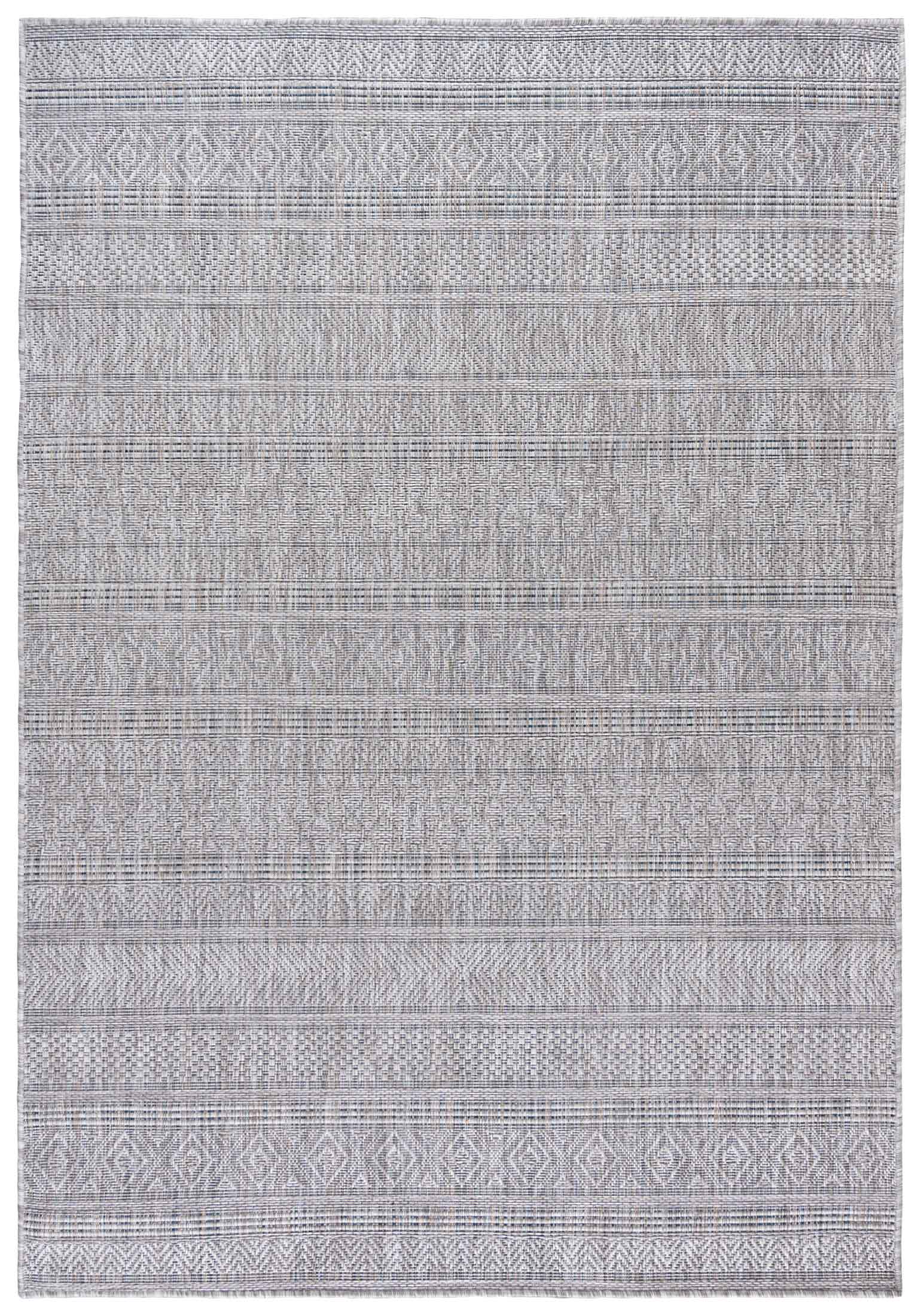 Tappeto a corde per interni/esterni, piatto MELISSA KM31A - moderno, geometrico, grafite, grigio
