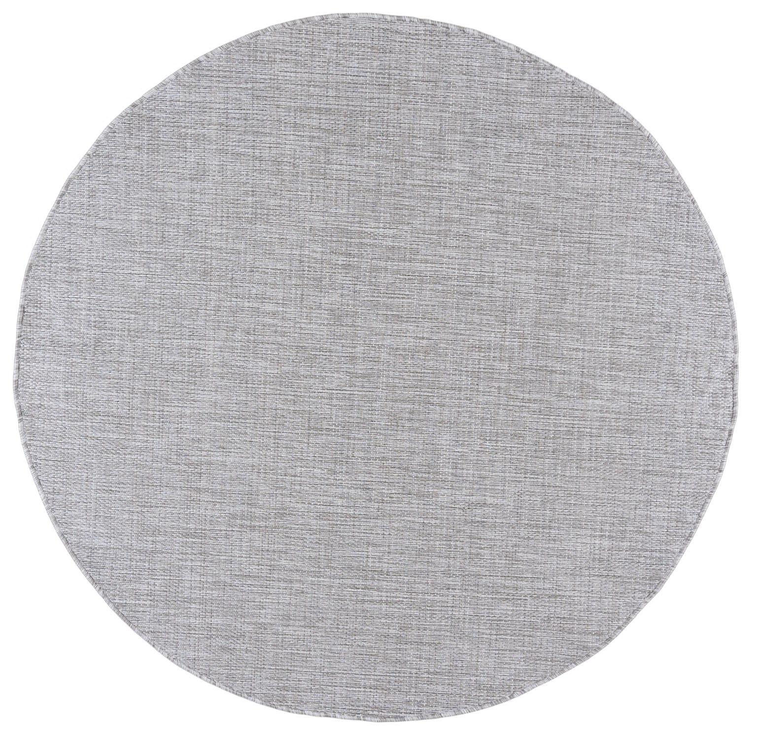 Tappeto rotondo per esterni in tonalità naturali di grigio VERANDA 6365A, impermeabile, per la terrazza, il balcone